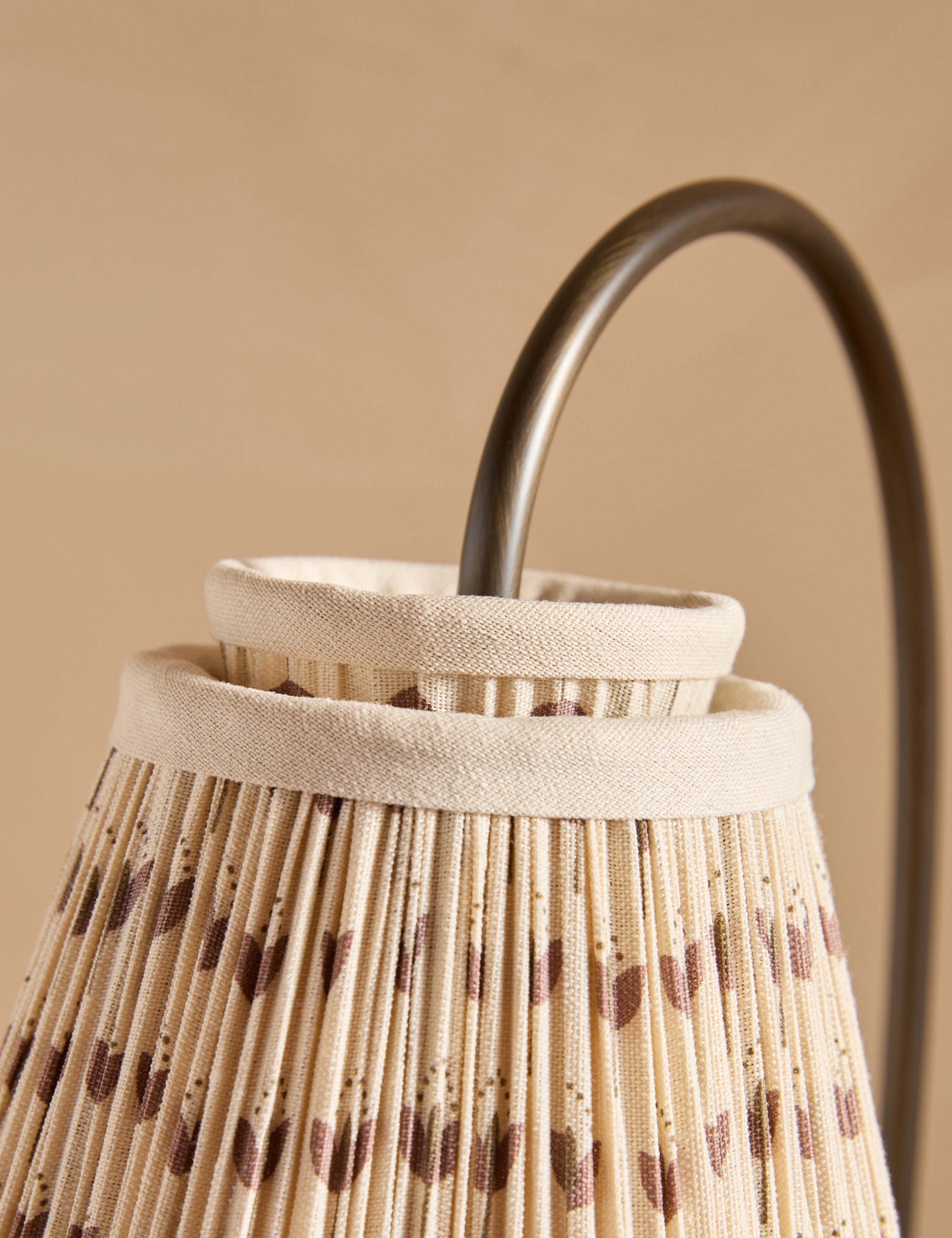 Juno Desk Lamp | Gooseneck Design, Floral Pleated Shade