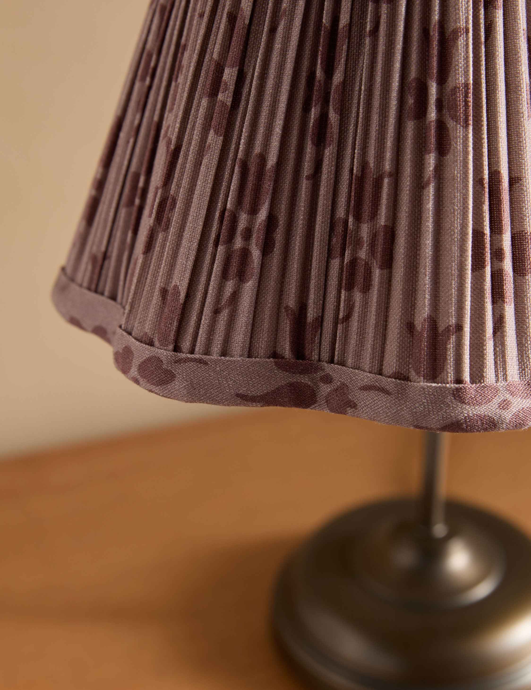 Juno Desk Lamp | Gooseneck Design, Floral Pleated Shade