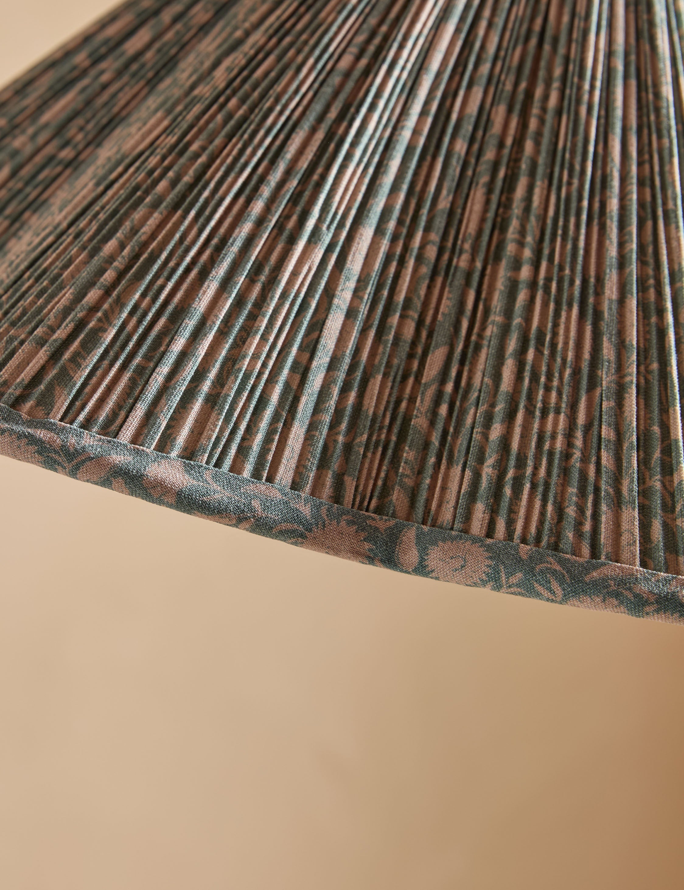Juno Floor Lamp | Gooseneck Design, Floral Pleated Shade