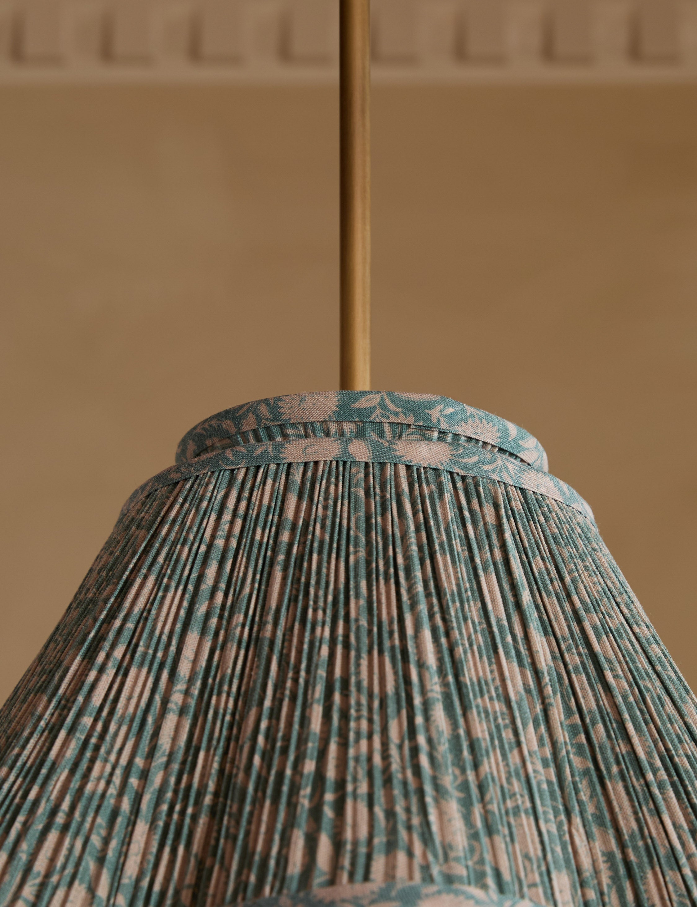Juno Pendant Light | Floral Print Pleated Shade