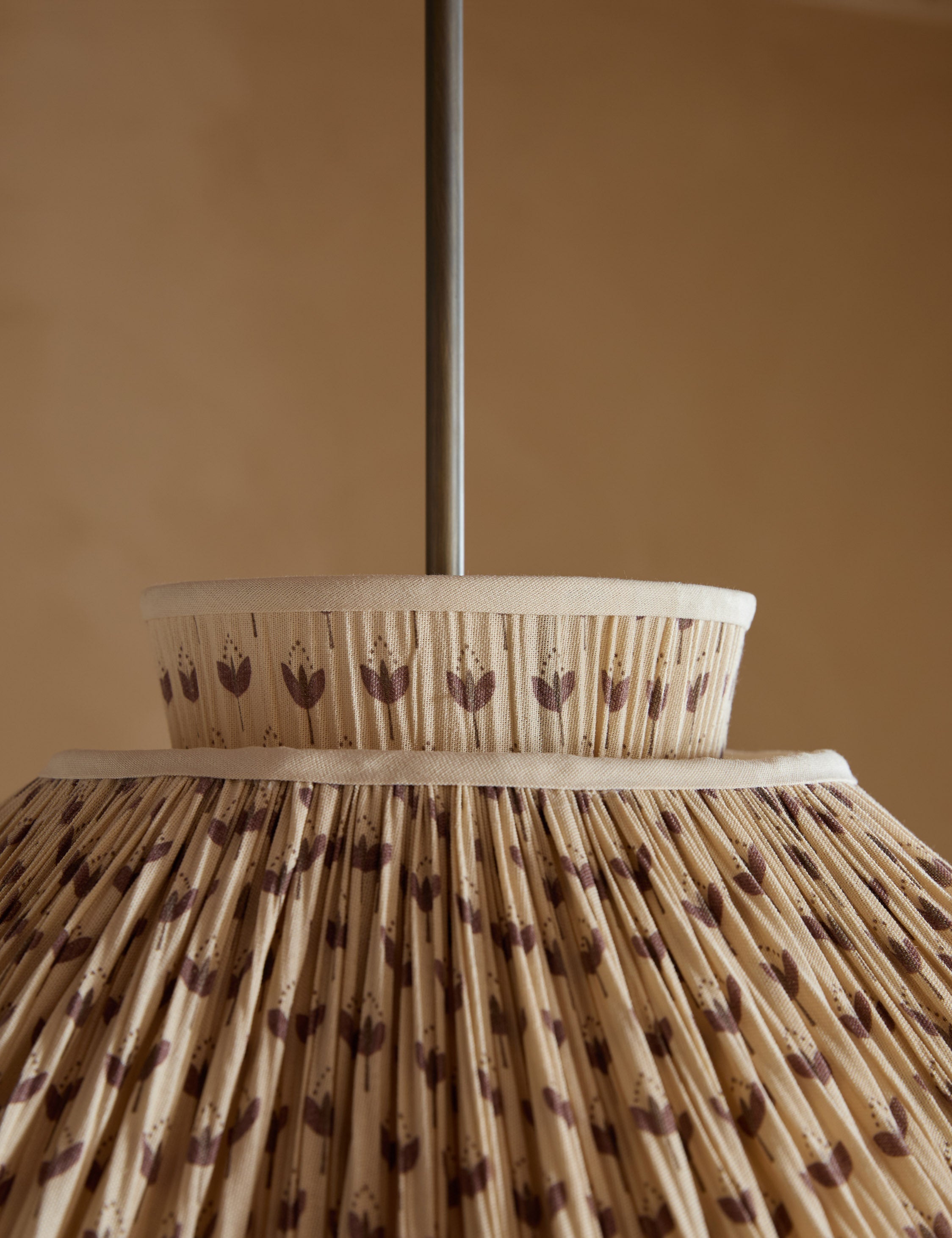 Juno Pendant Light | Pleated Floral Shade, Textured Warmth