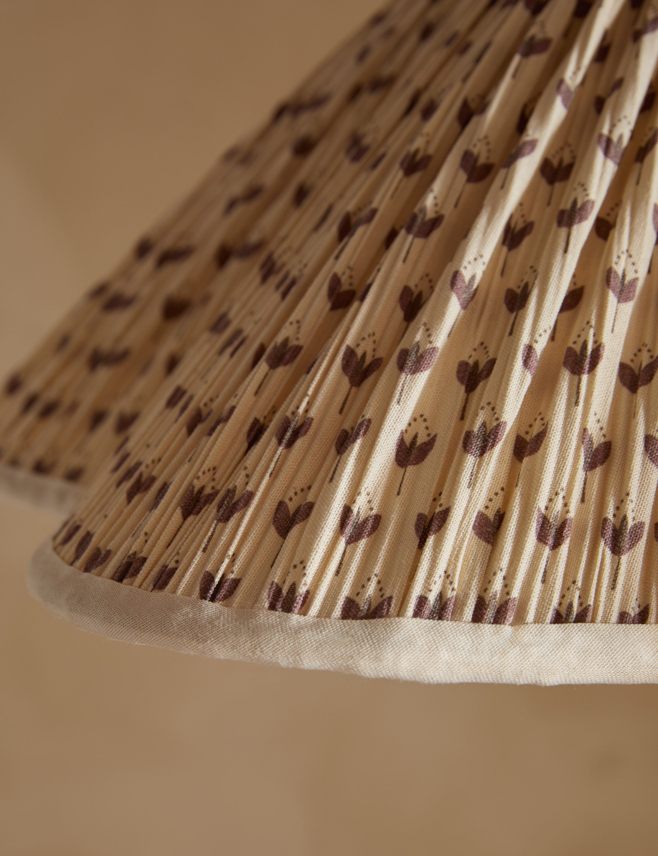 Juno Pendant Light | Pleated Floral Shade, Textured Warmth