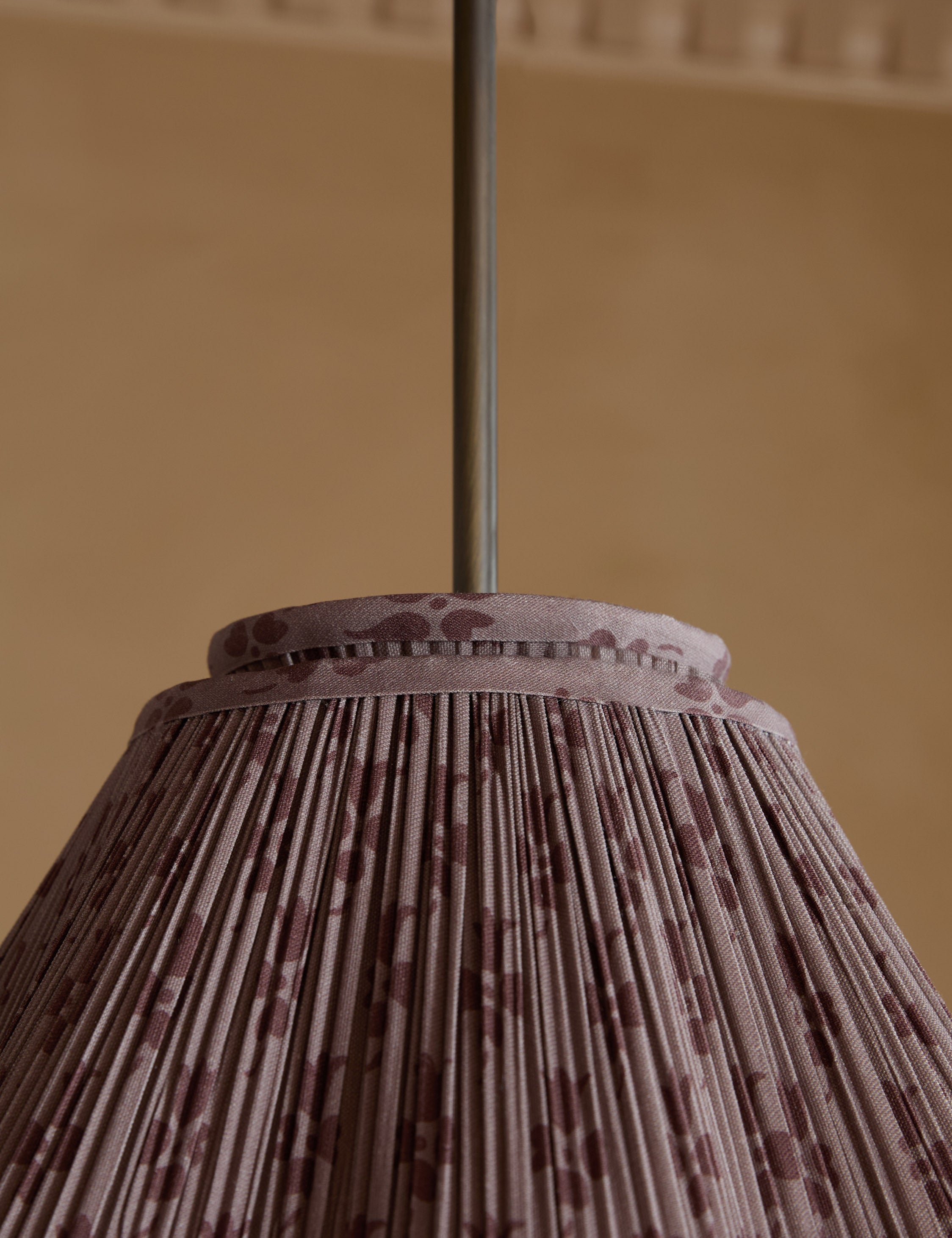 Juno Pendant Light | Pleated Floral Shade, Textured Warmth