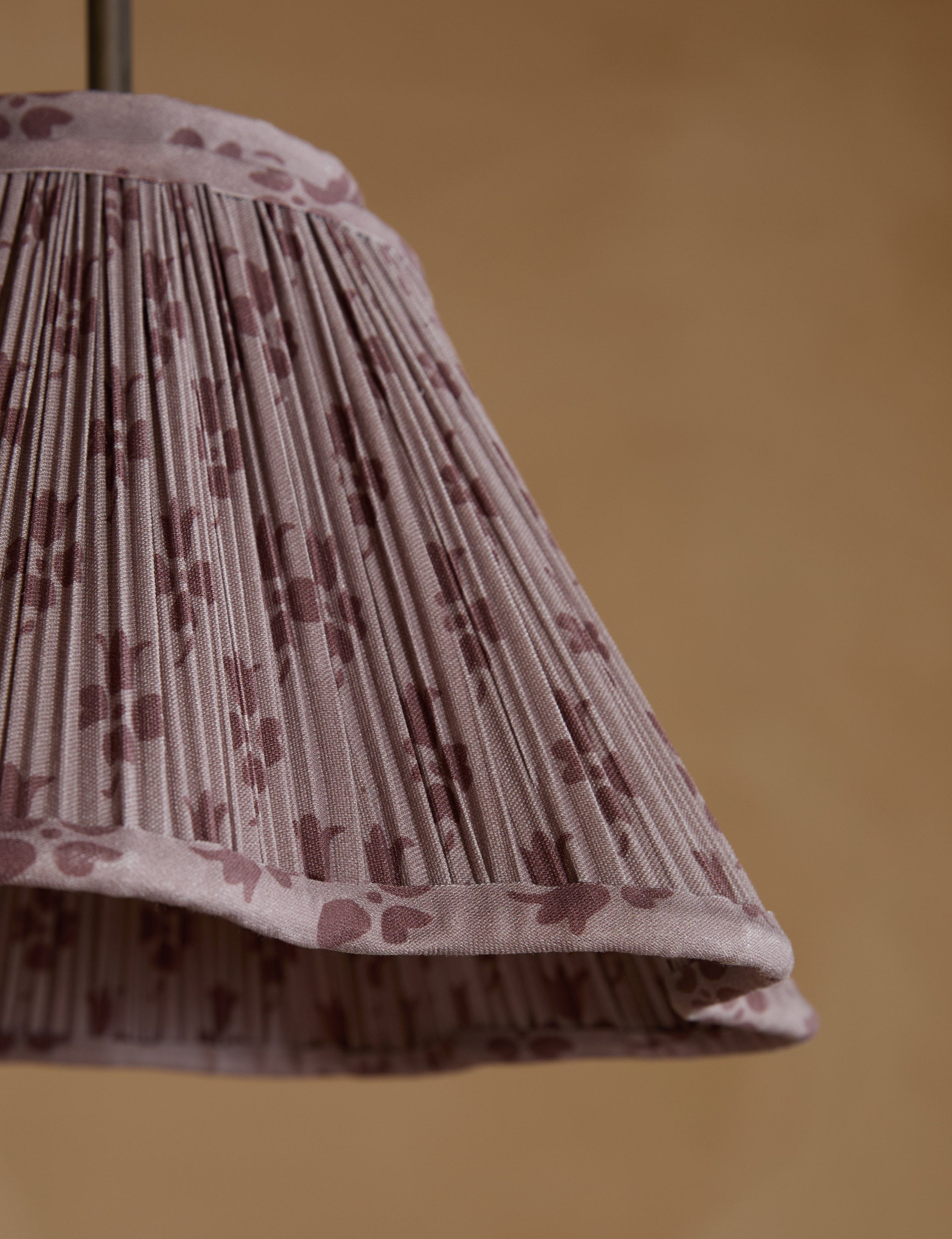 Juno Pendant Light | Pleated Floral Shade, Textured Warmth