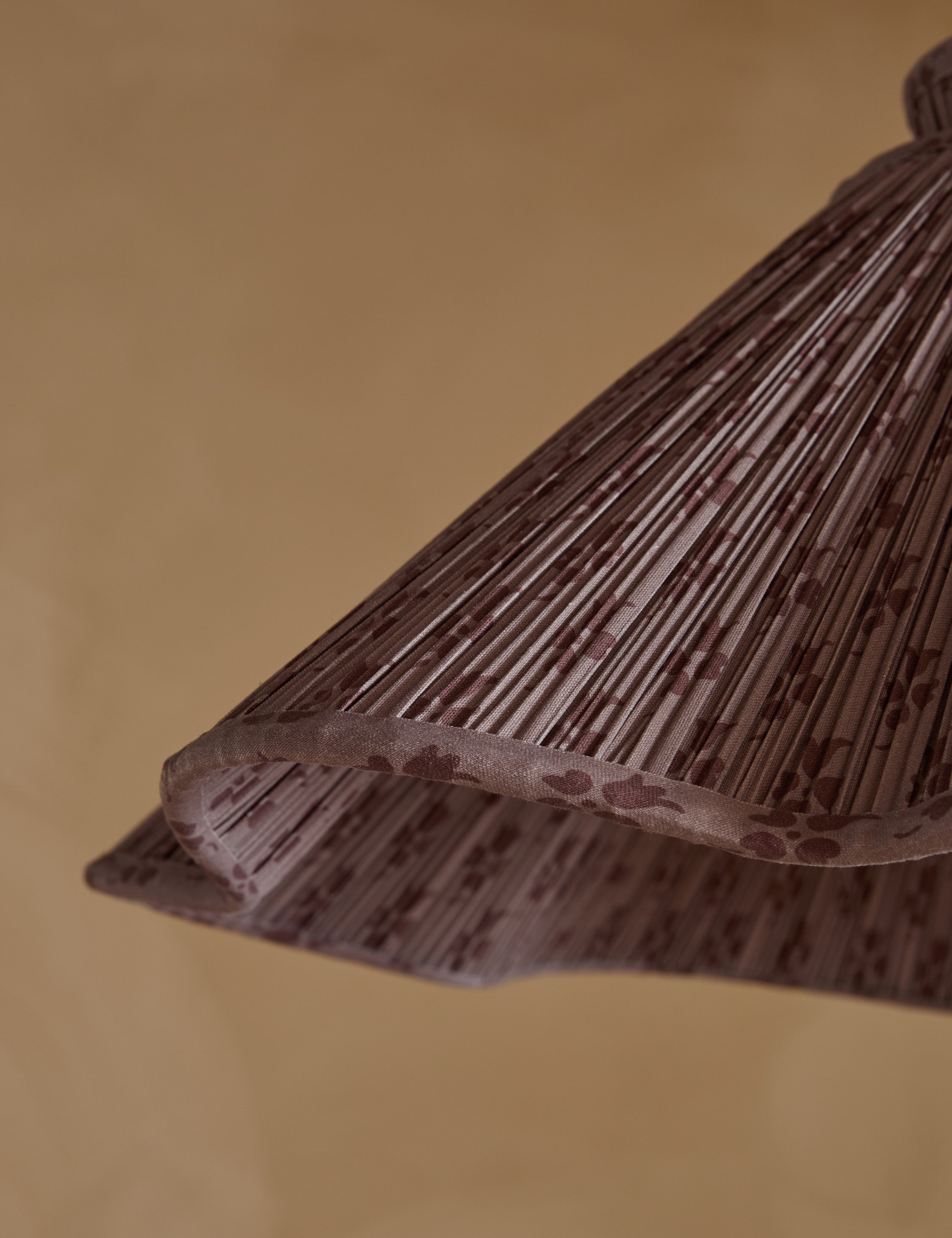 Juno Pendant Light | Pleated Floral Shade, Textured Warmth