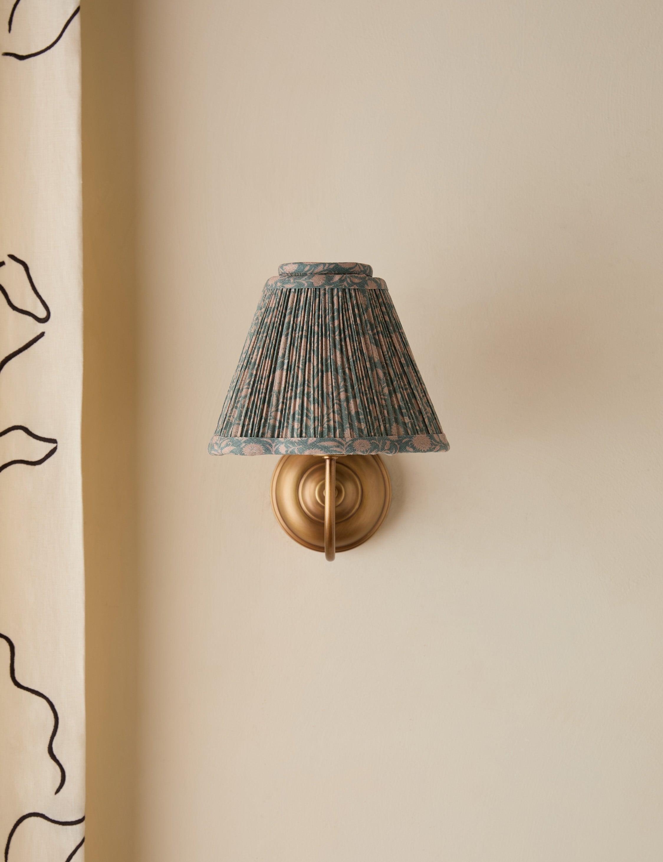 Juno Wall Sconce | Pleated Floral Shade, Textured Design