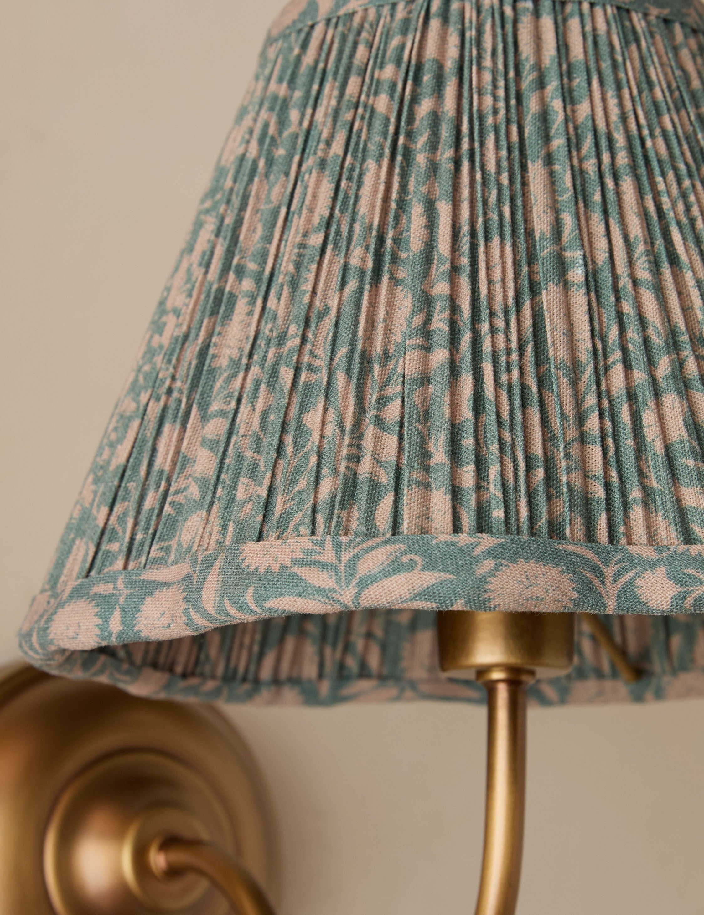 Juno Wall Sconce | Pleated Floral Shade, Textured Design