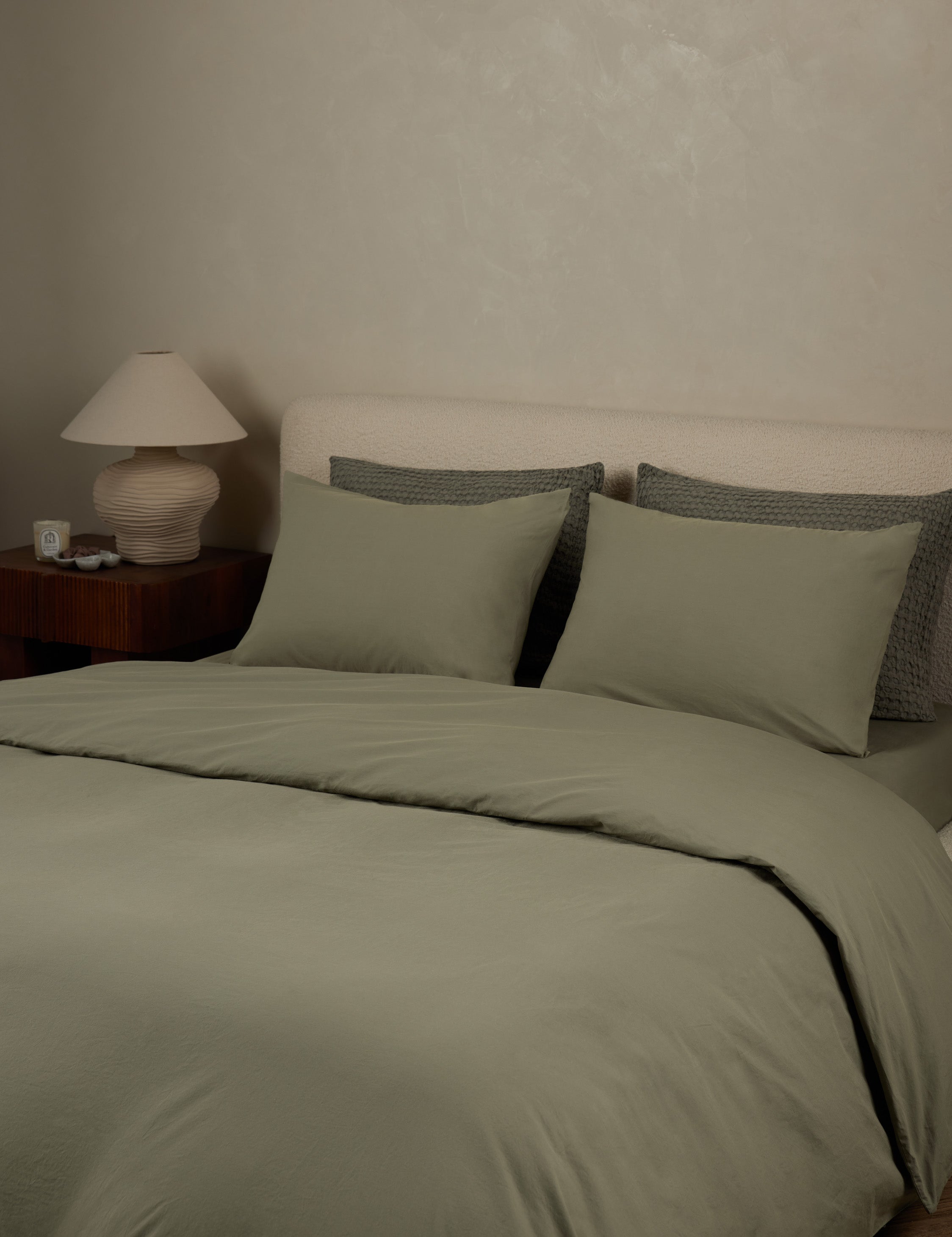 Juno Duvet Cover | Washed Percale Fabric, Crisp Touch