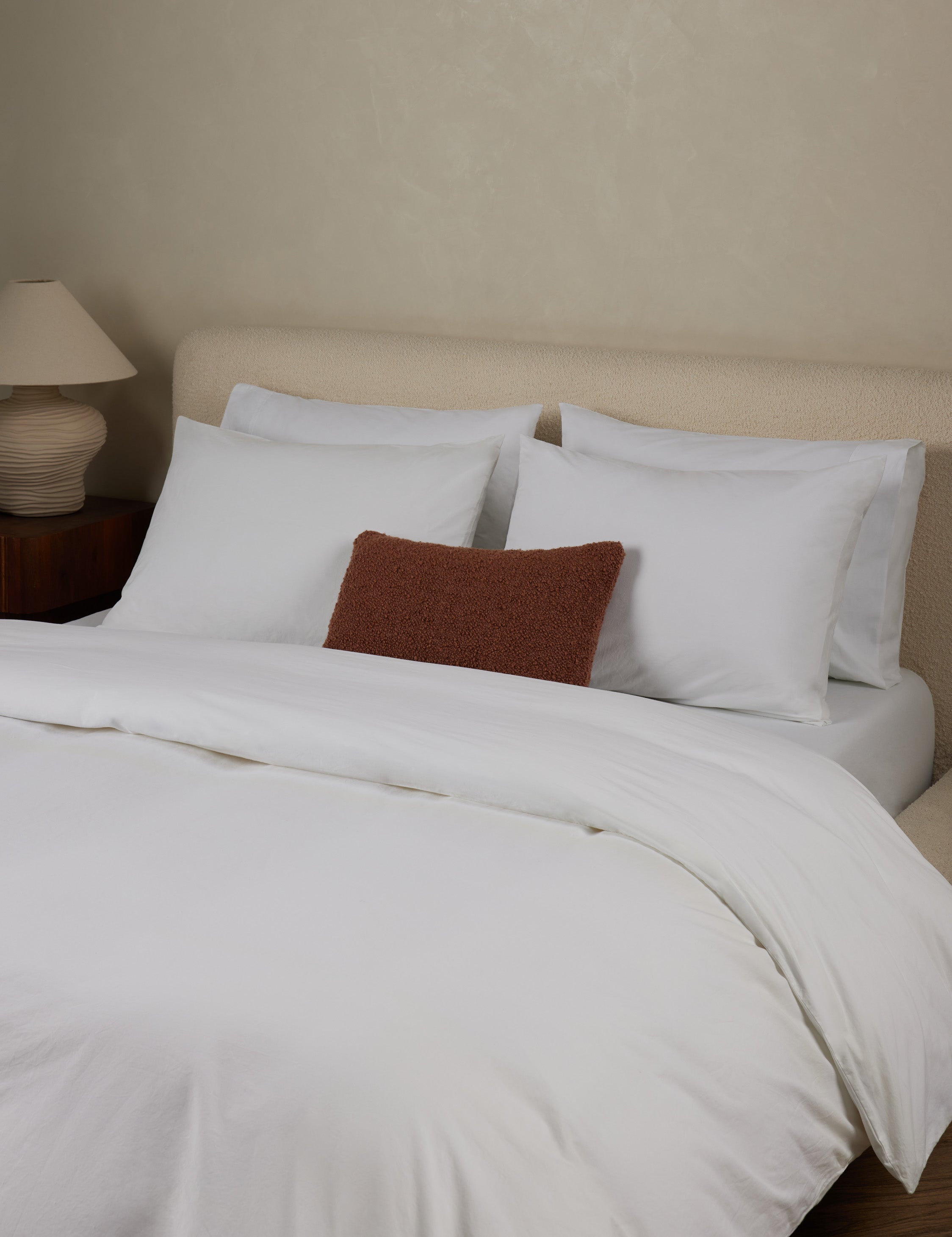 Juno Duvet Cover | Washed Percale Fabric, Crisp Touch