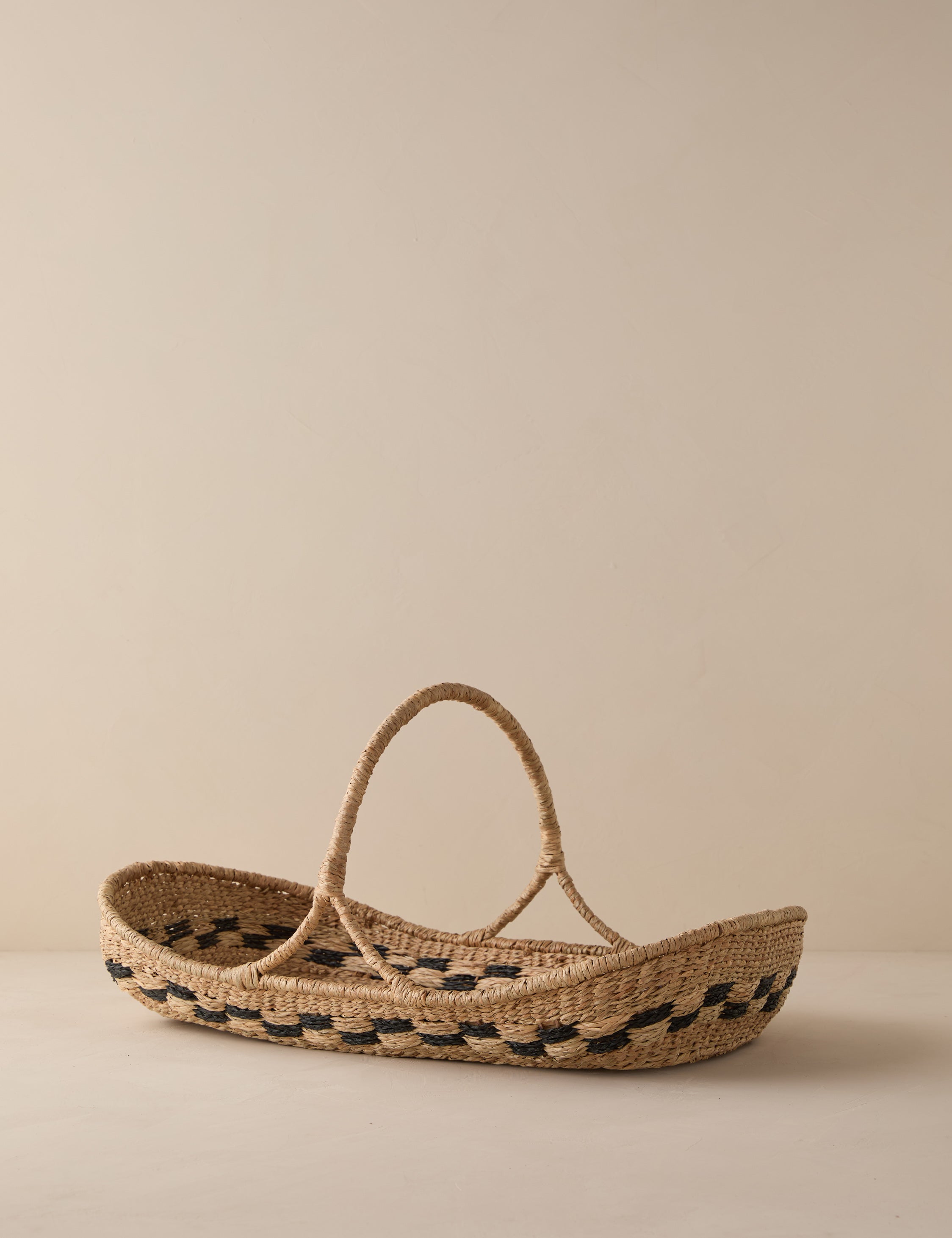 Kairo Woven Basket | Handled Design, Natural Accent