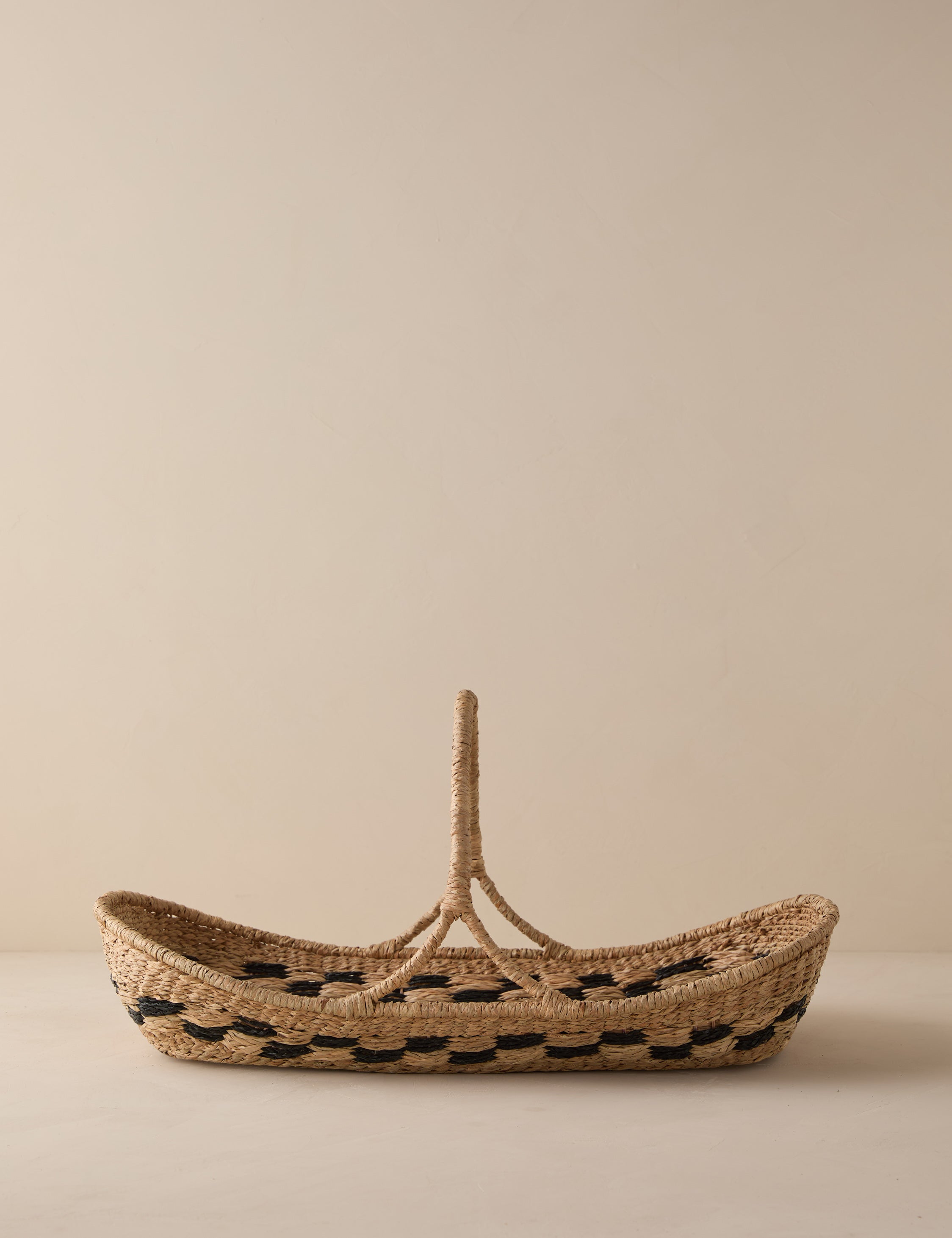 Kairo Woven Basket | Handled Design, Natural Accent
