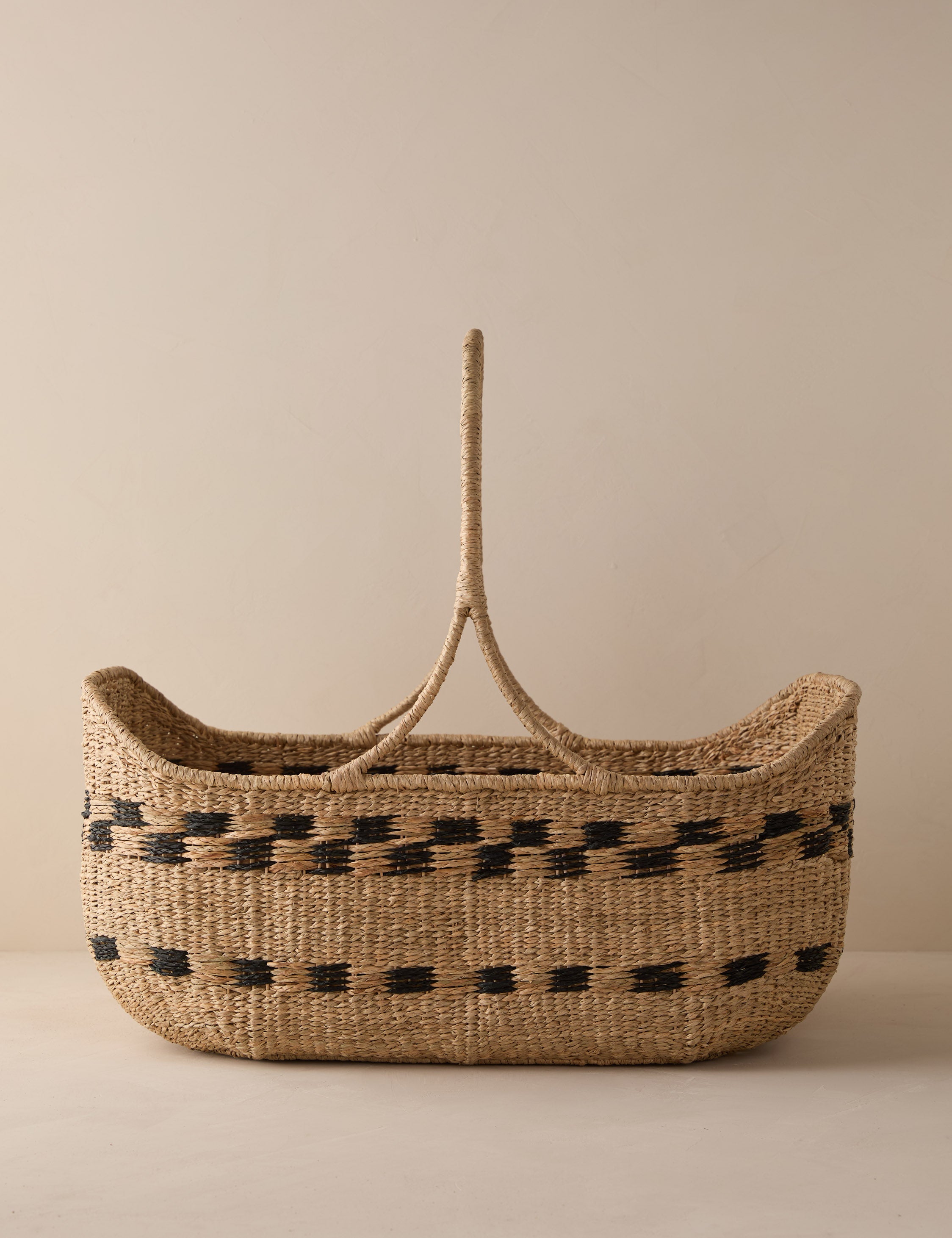 Kairo Woven Basket | Handled Design, Natural Accent