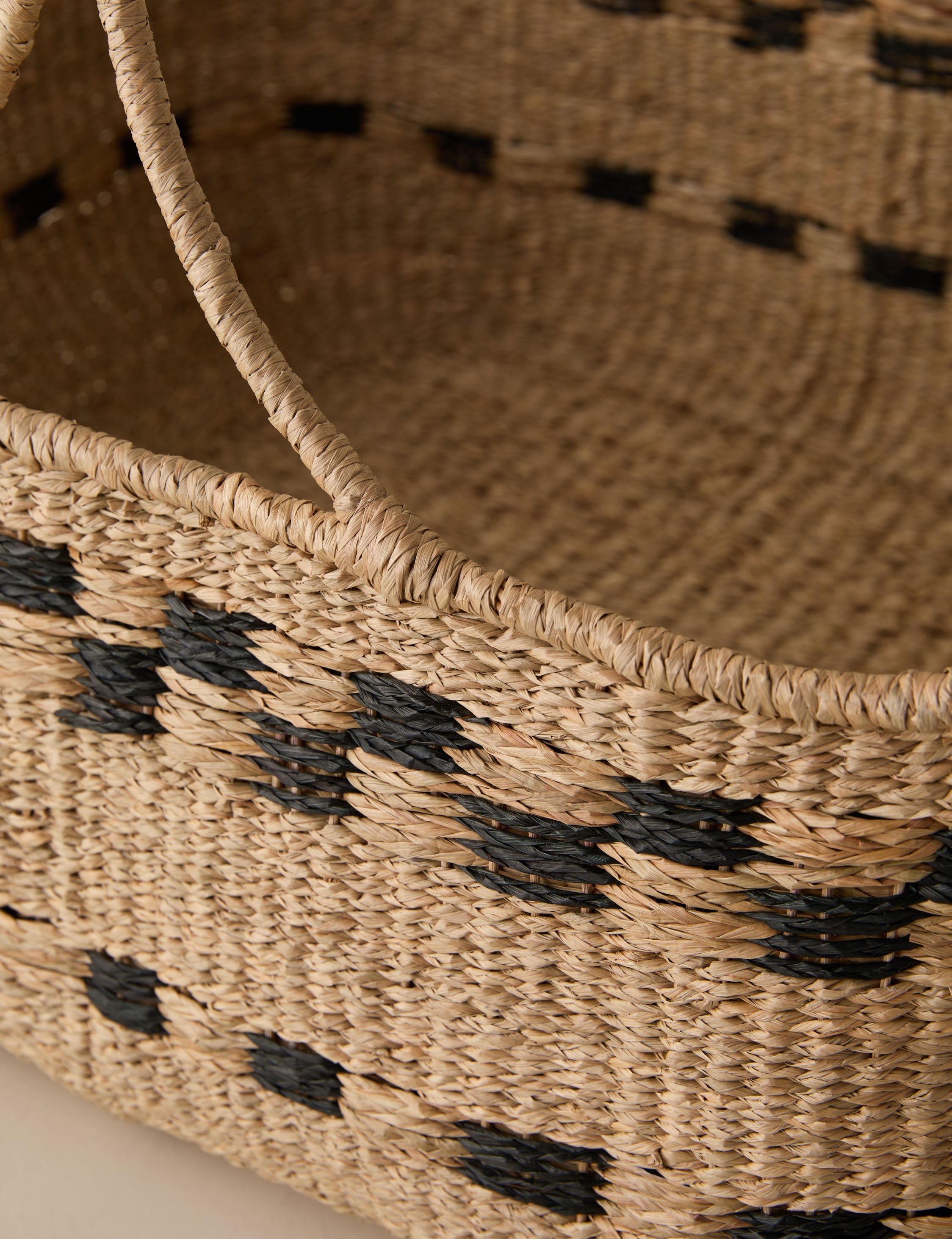 Kairo Woven Basket | Handled Design, Natural Accent