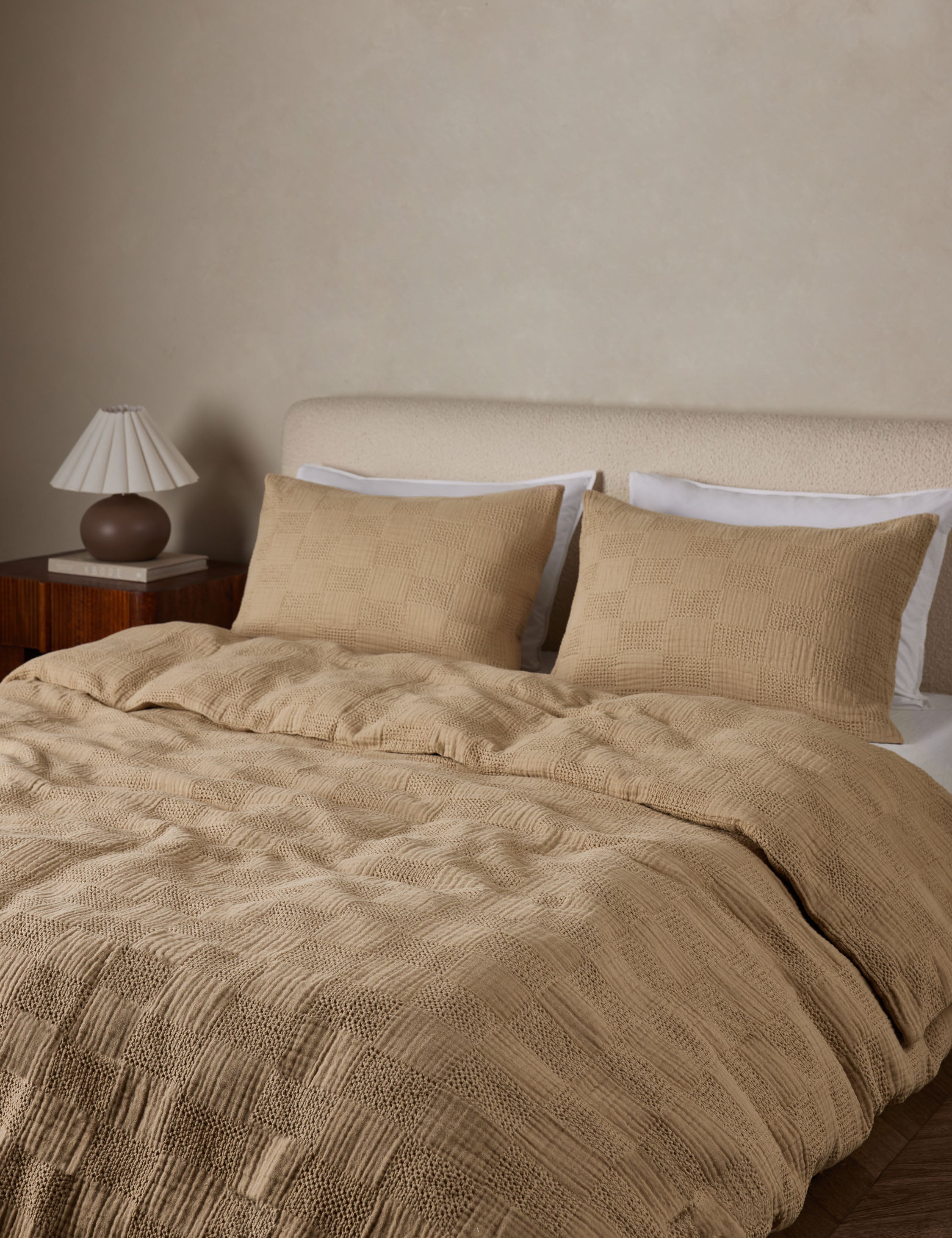 Kairo Duvet Cover | Textured Cotton, Waffle Gauze Design