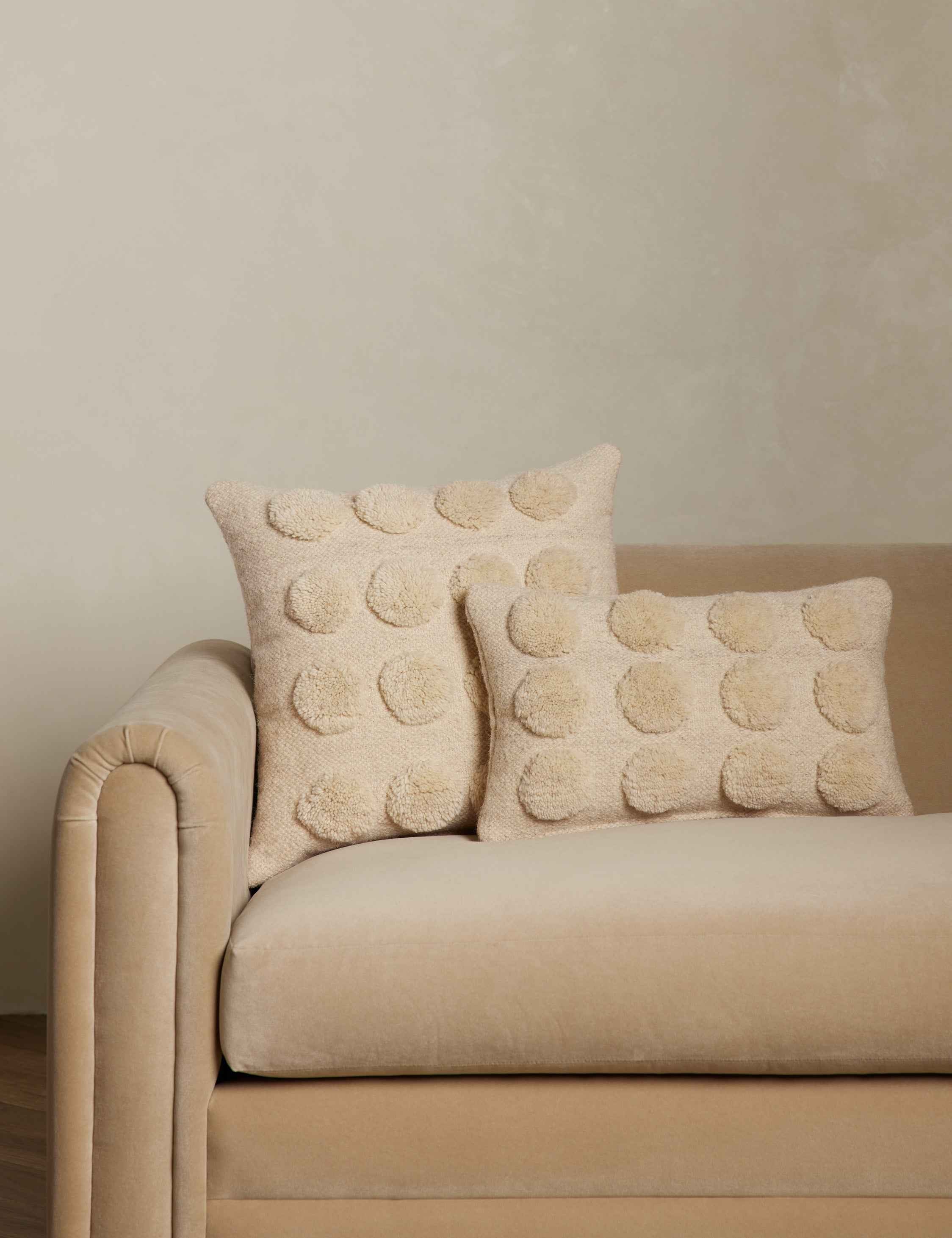 Kora Throw Pillow | Soft Woolen Tufts, Exclusive Design