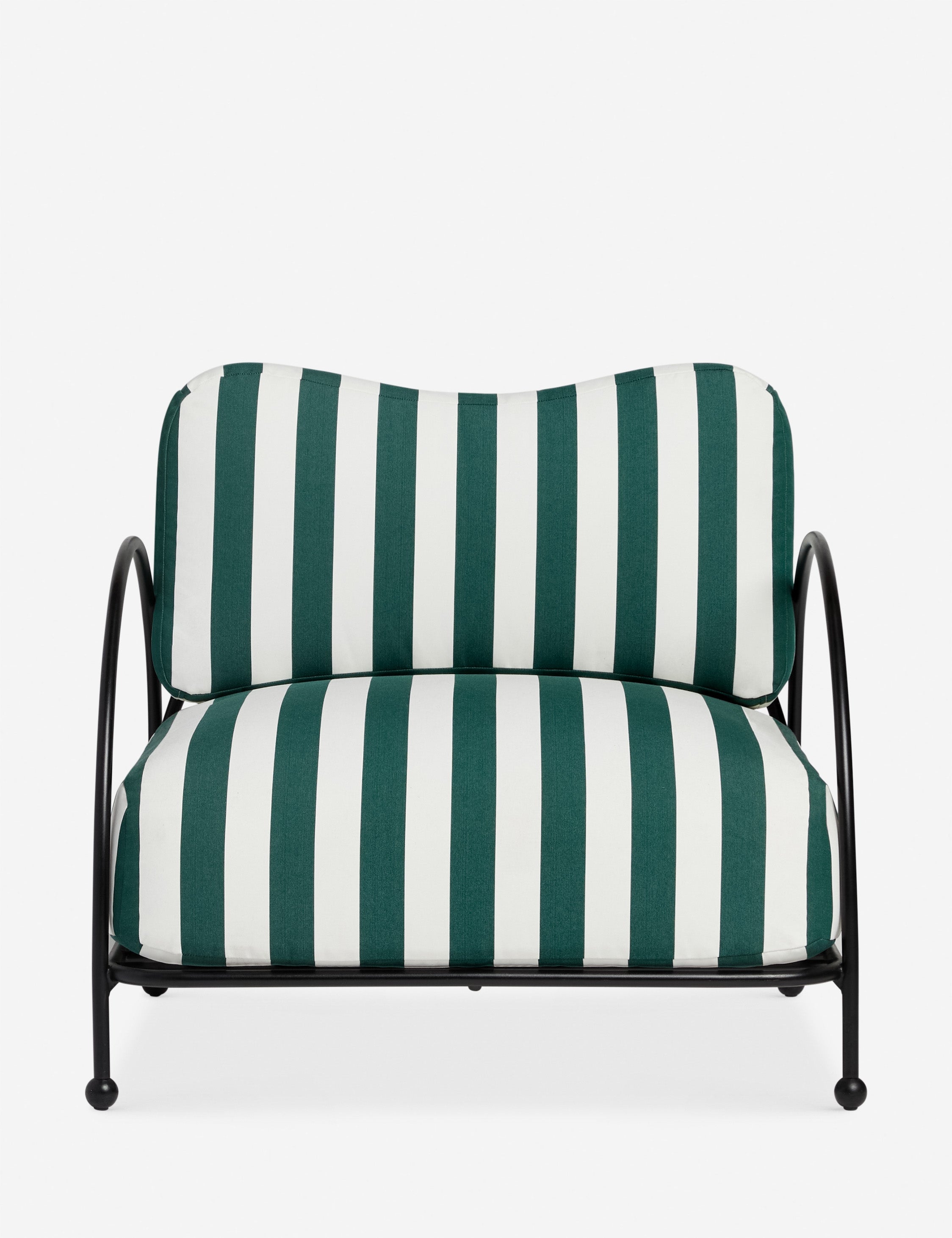 Luna Outdoor Accent Chair | Slim Metal Frame, Supportive Seat