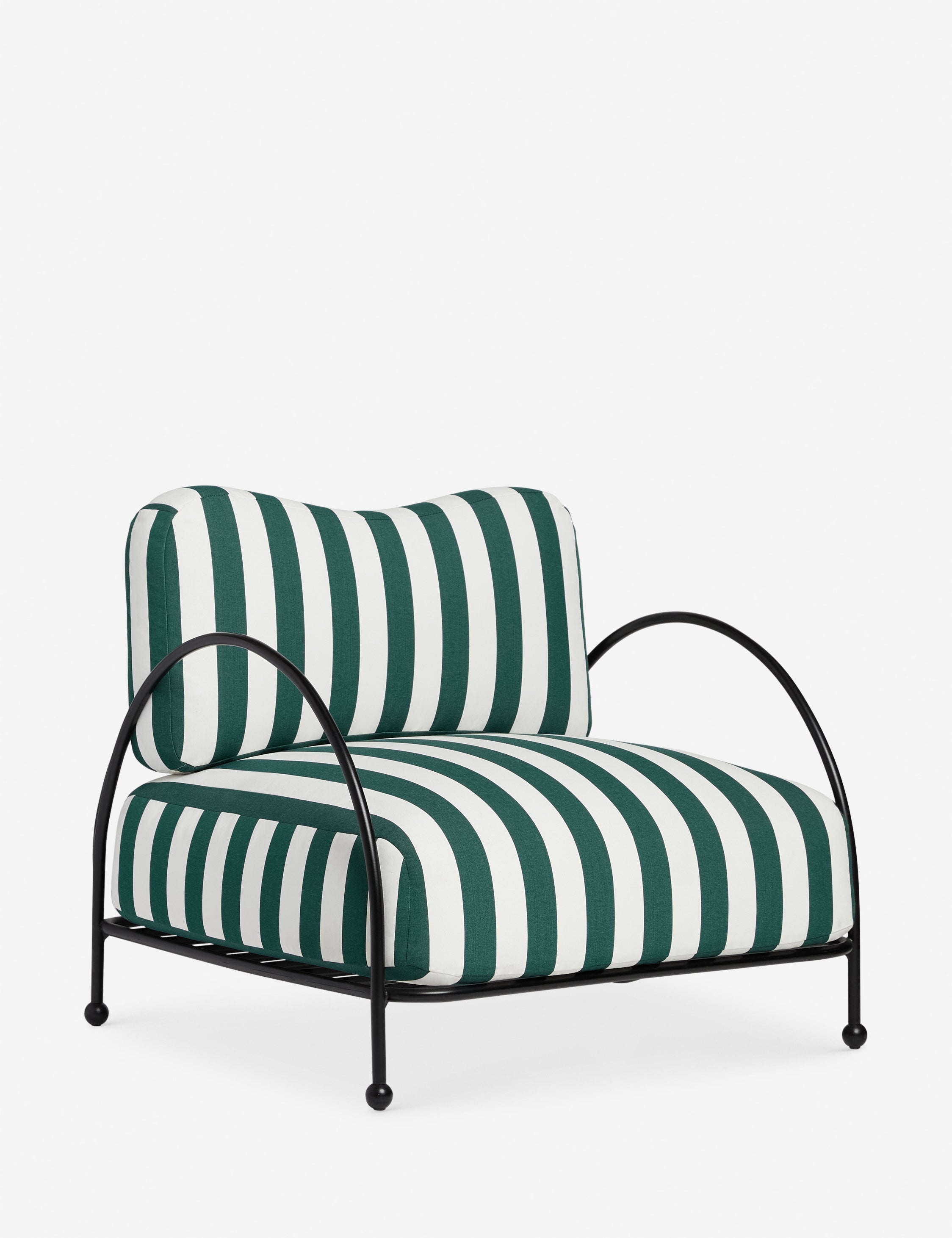 Luna Outdoor Accent Chair | Slim Metal Frame, Supportive Seat