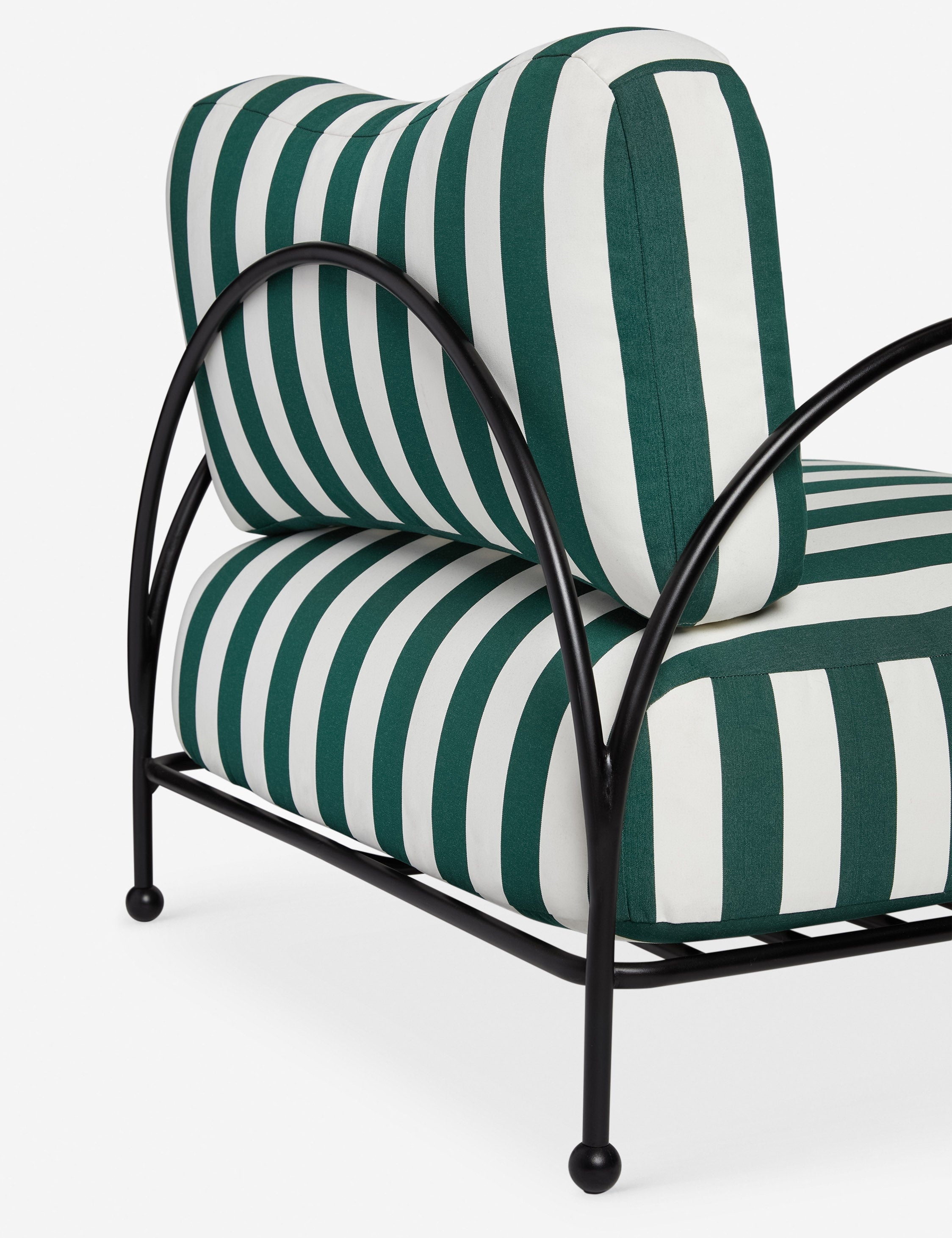 Luna Outdoor Accent Chair | Slim Metal Frame, Supportive Seat