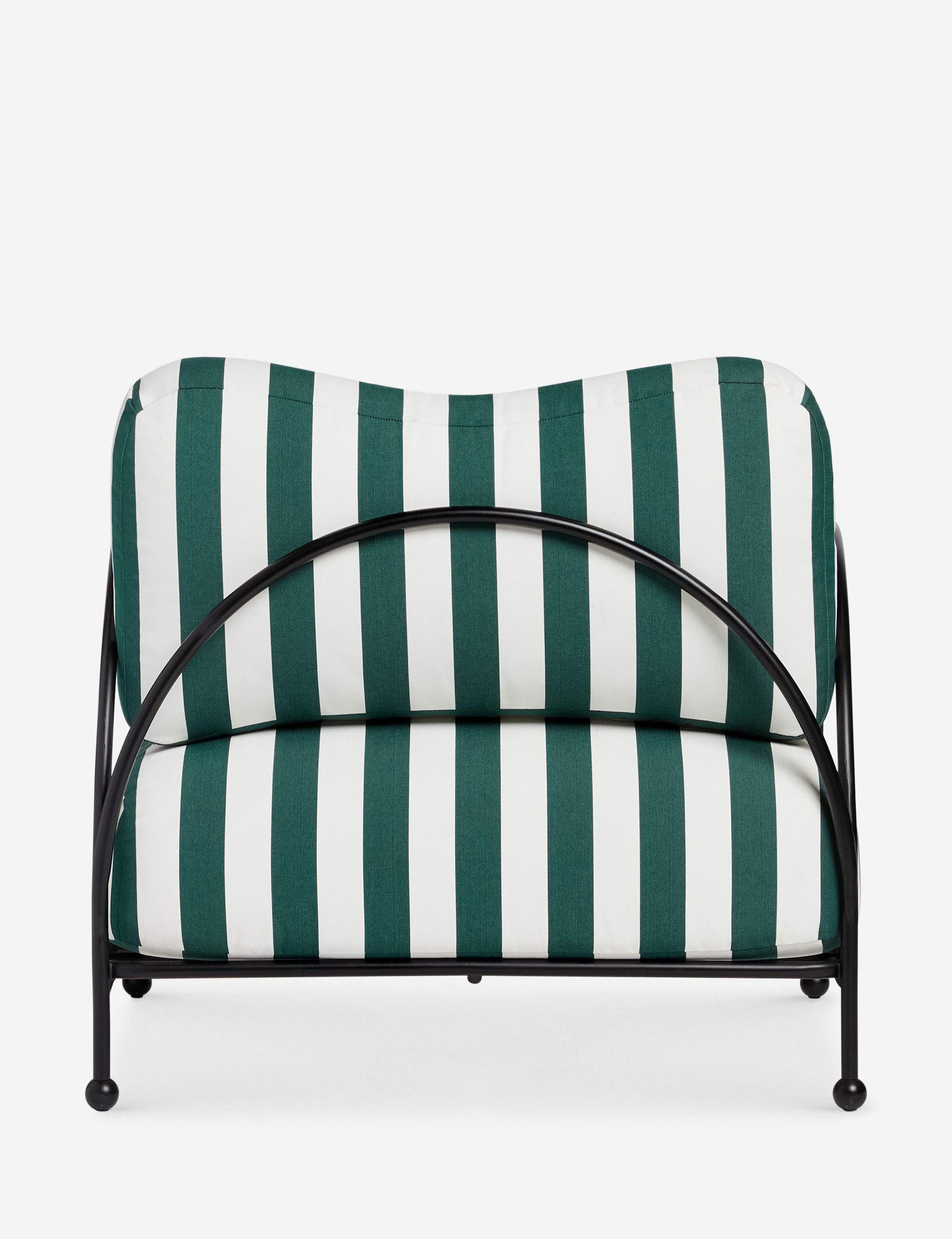 Luna Outdoor Accent Chair | Slim Metal Frame, Supportive Seat