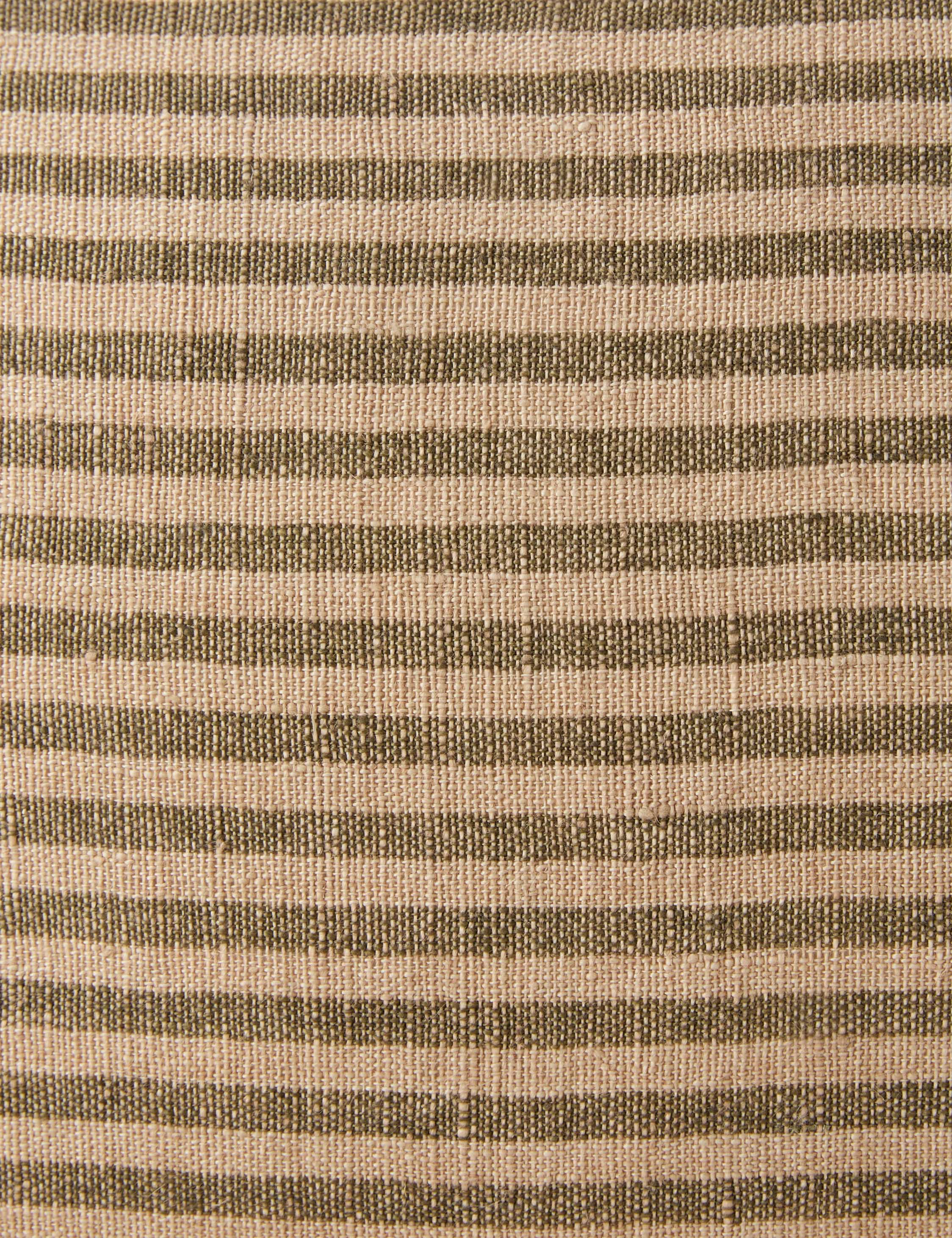 Lani Bolster Pillow | Striped Linen with Dramatic Flange