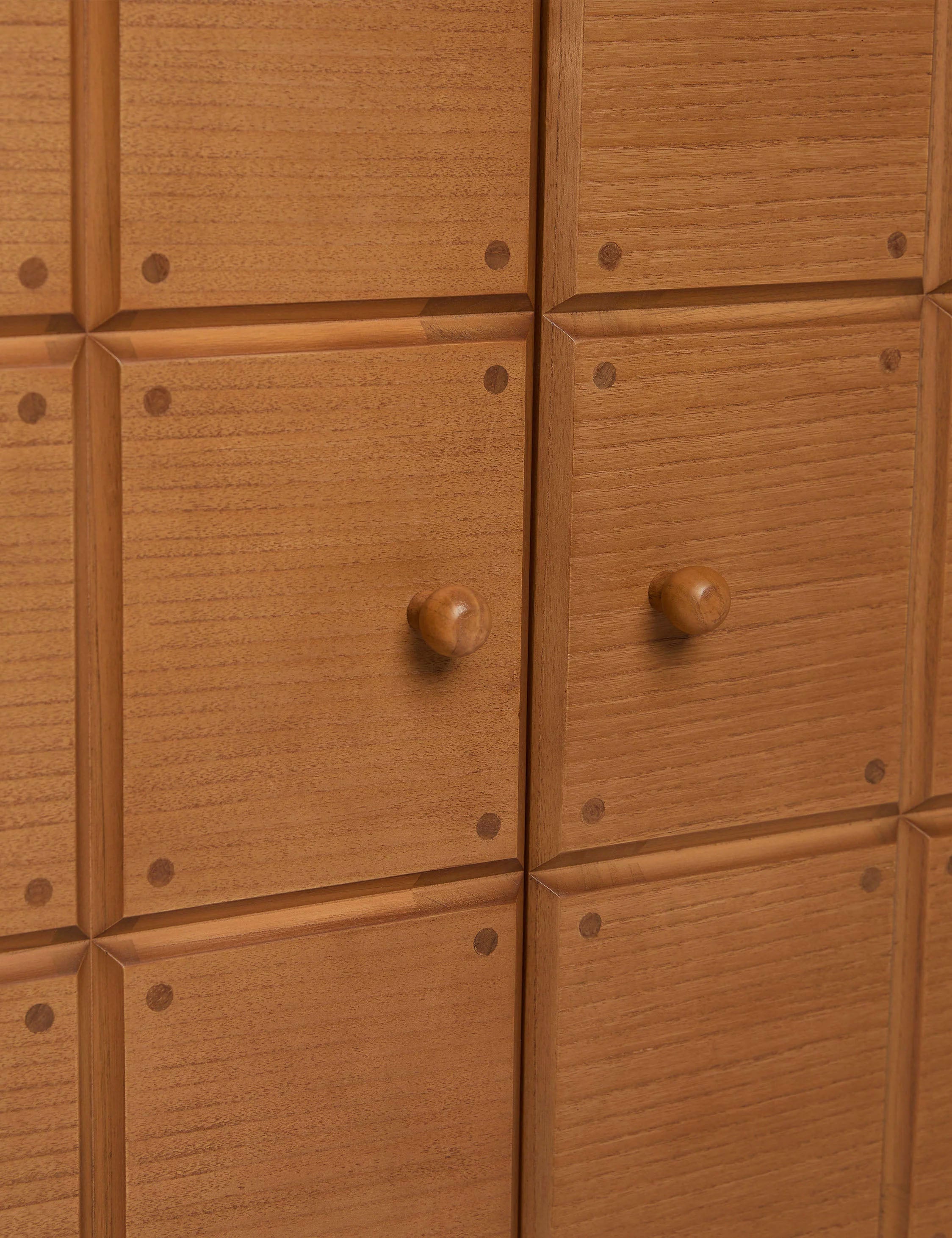 Brix Sideboard | Fluted Plinth Base, Natural Grain Warmth