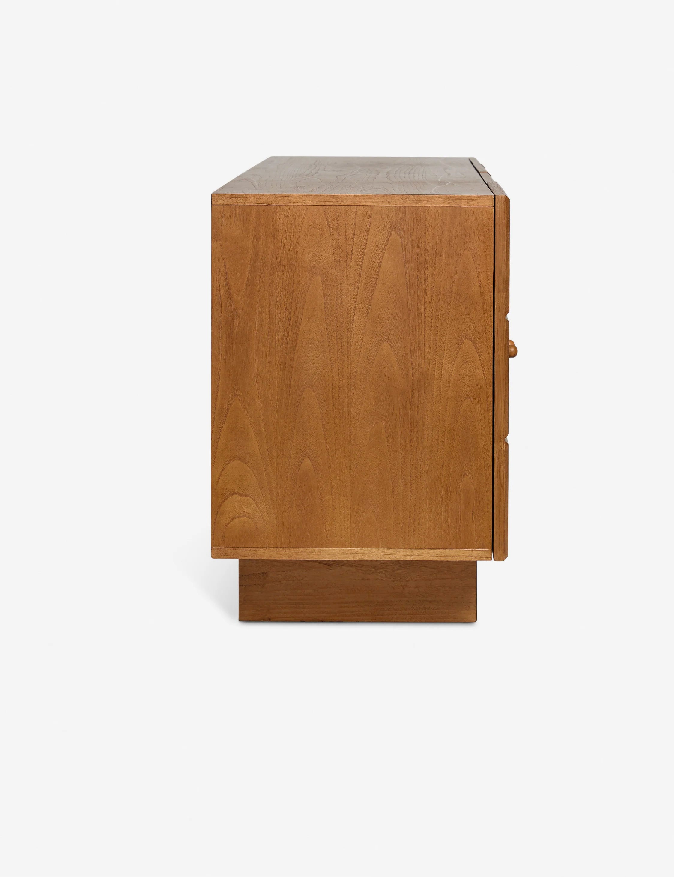 Brix Sideboard | Fluted Plinth Base, Natural Grain Warmth