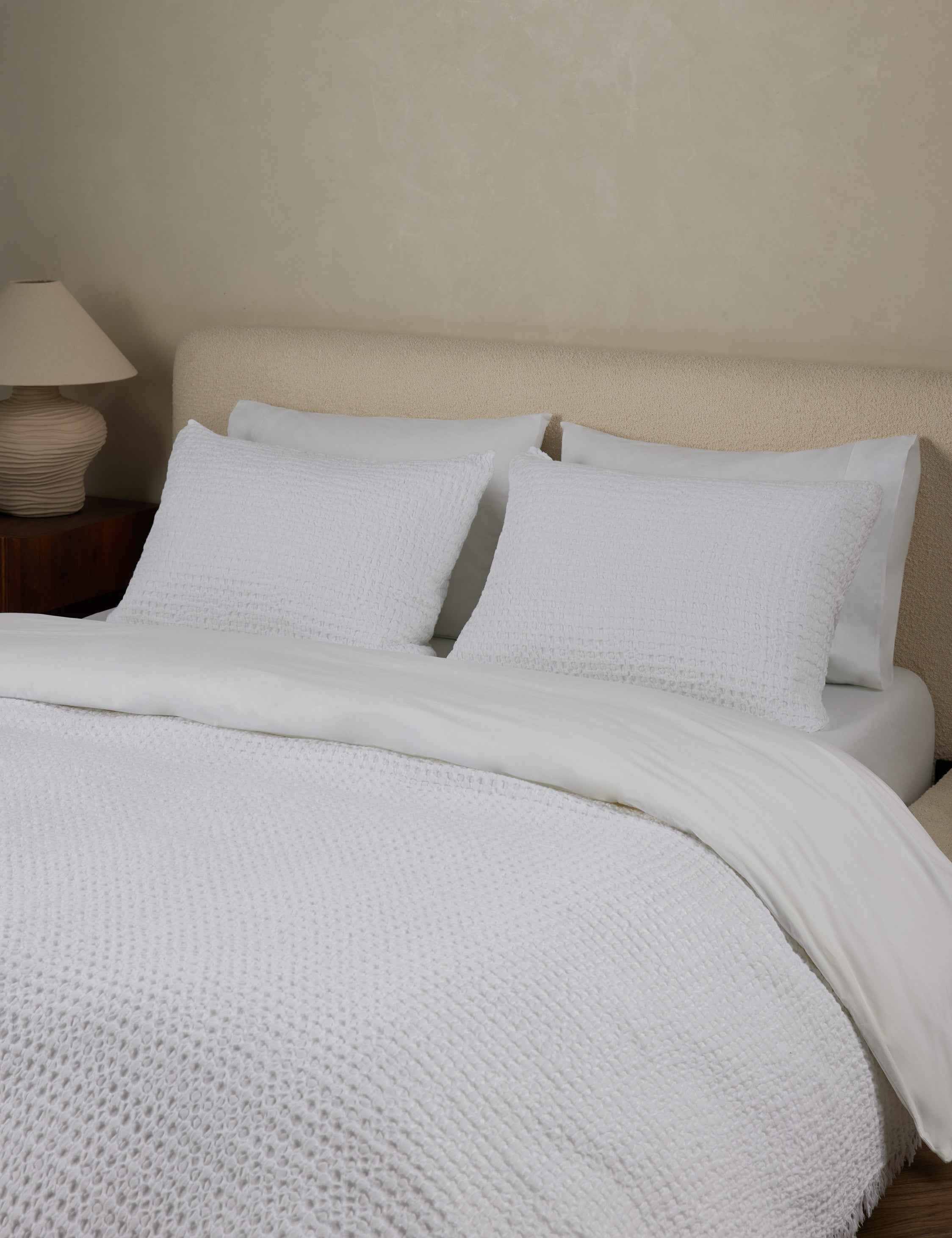 Luna Textured Blanket | Cotton-Linen Blend, Year-Round Comfort