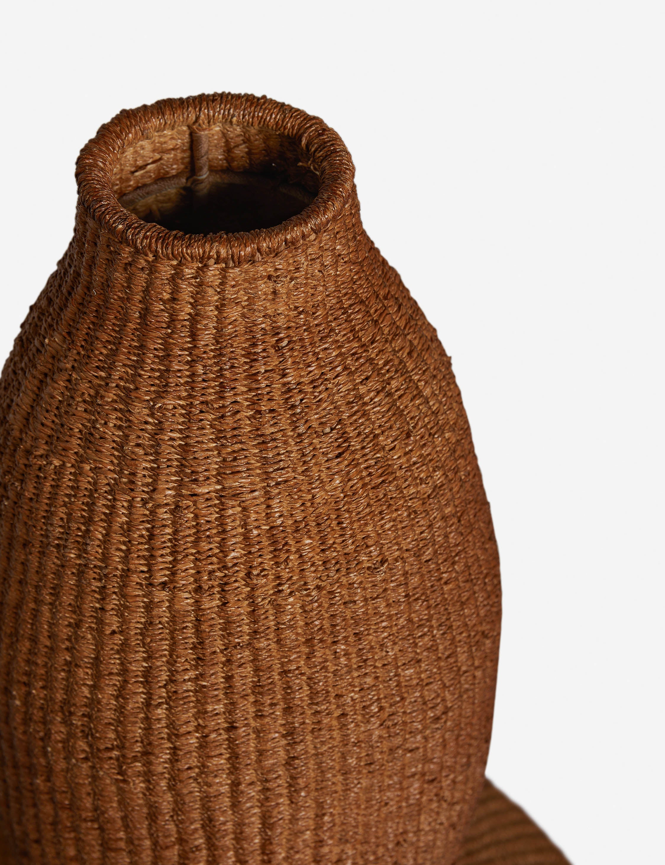 Luna Decorative Floor Vase | Artisanal Weave, Natural Fiber