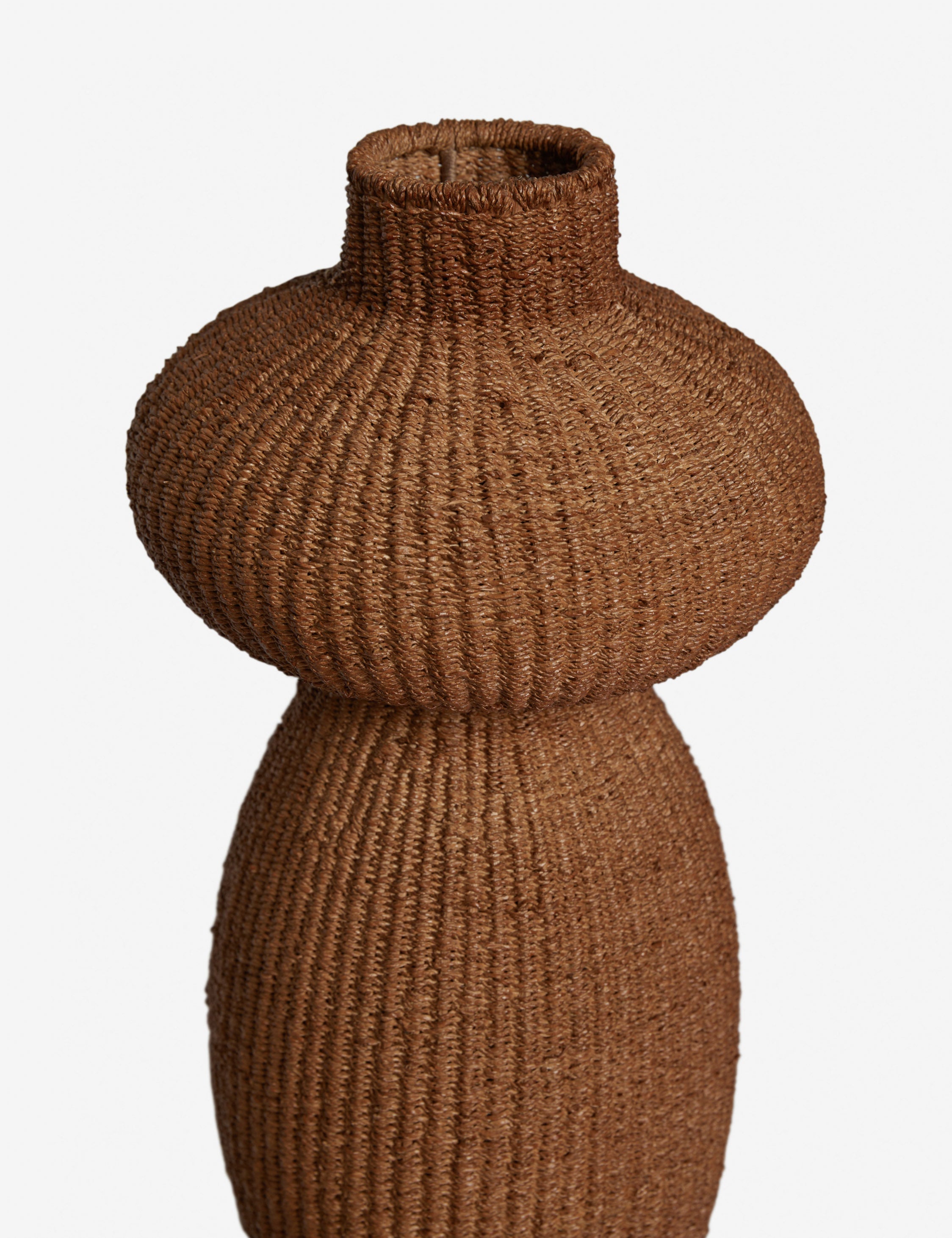Luna Decorative Floor Vase | Artisanal Weave, Natural Fiber