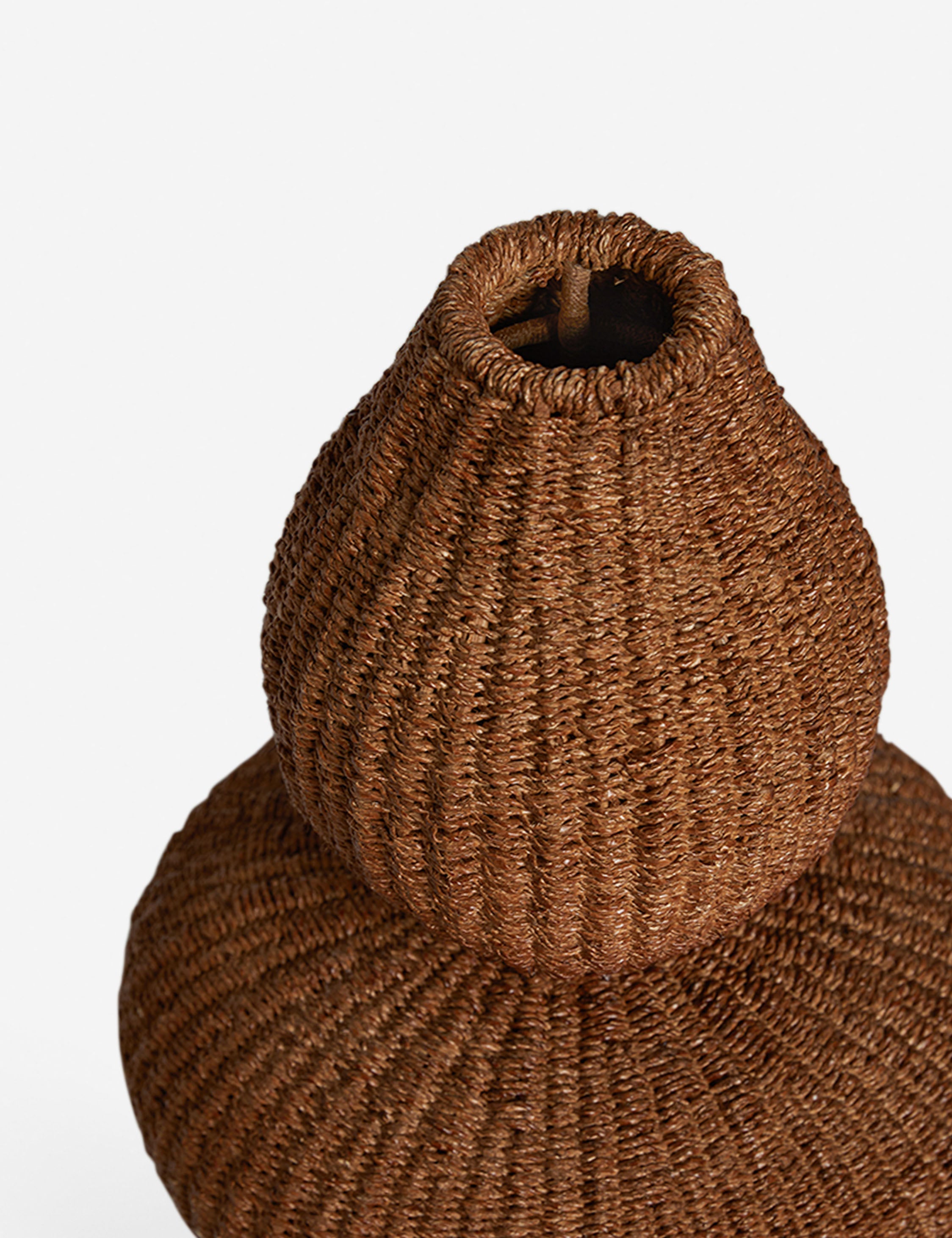 Luna Decorative Floor Vase | Artisanal Weave, Natural Fiber