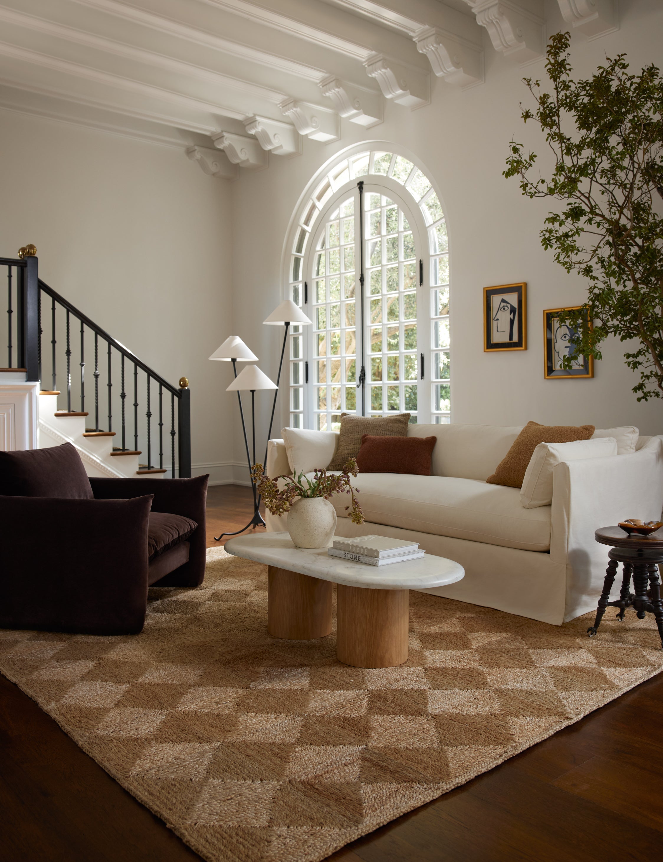 Haven Handmade Jute Rug | Handwoven Grid Design by Jake Arnold