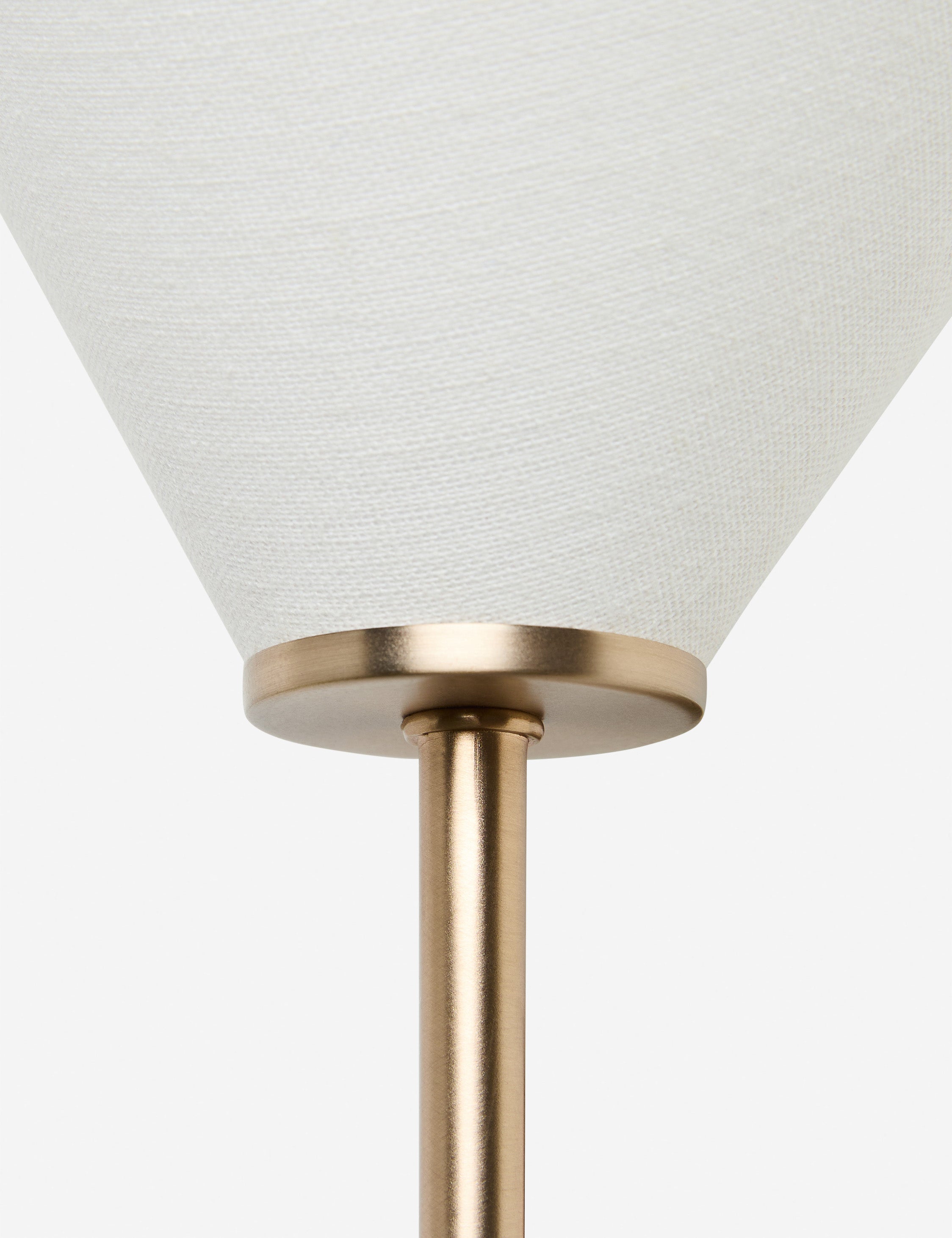Luna Sconce | Brass Finish, Linen Shade