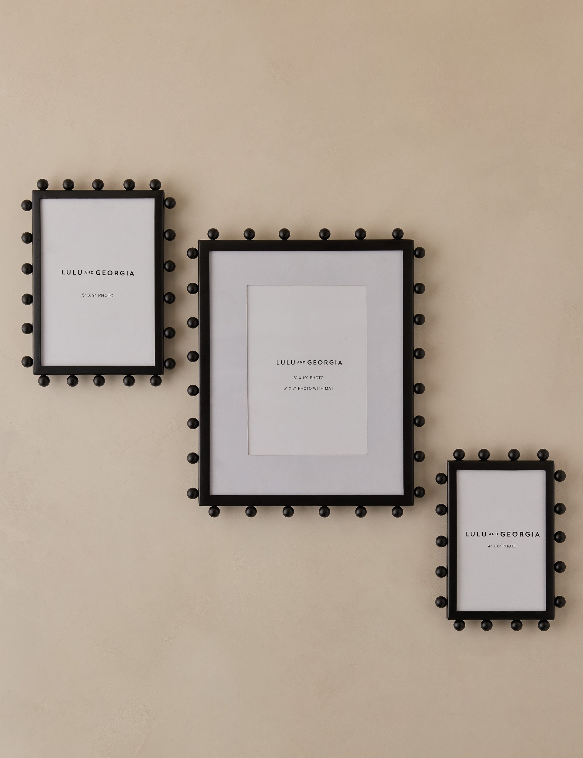 Luxe Picture Frame | Knobbed Accents, Dual Orientation
