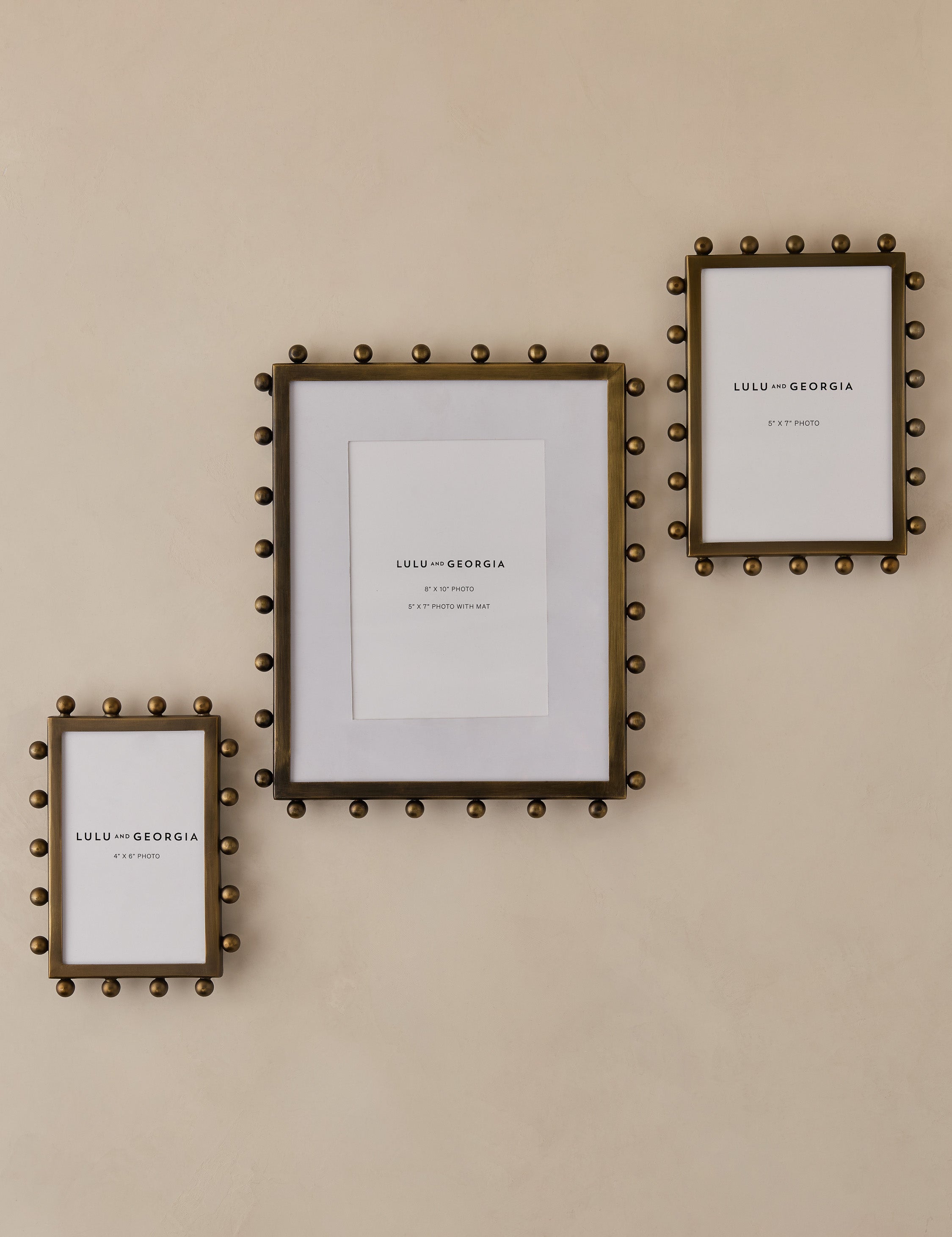 Luxe Picture Frame | Knobbed Accents, Dual Orientation