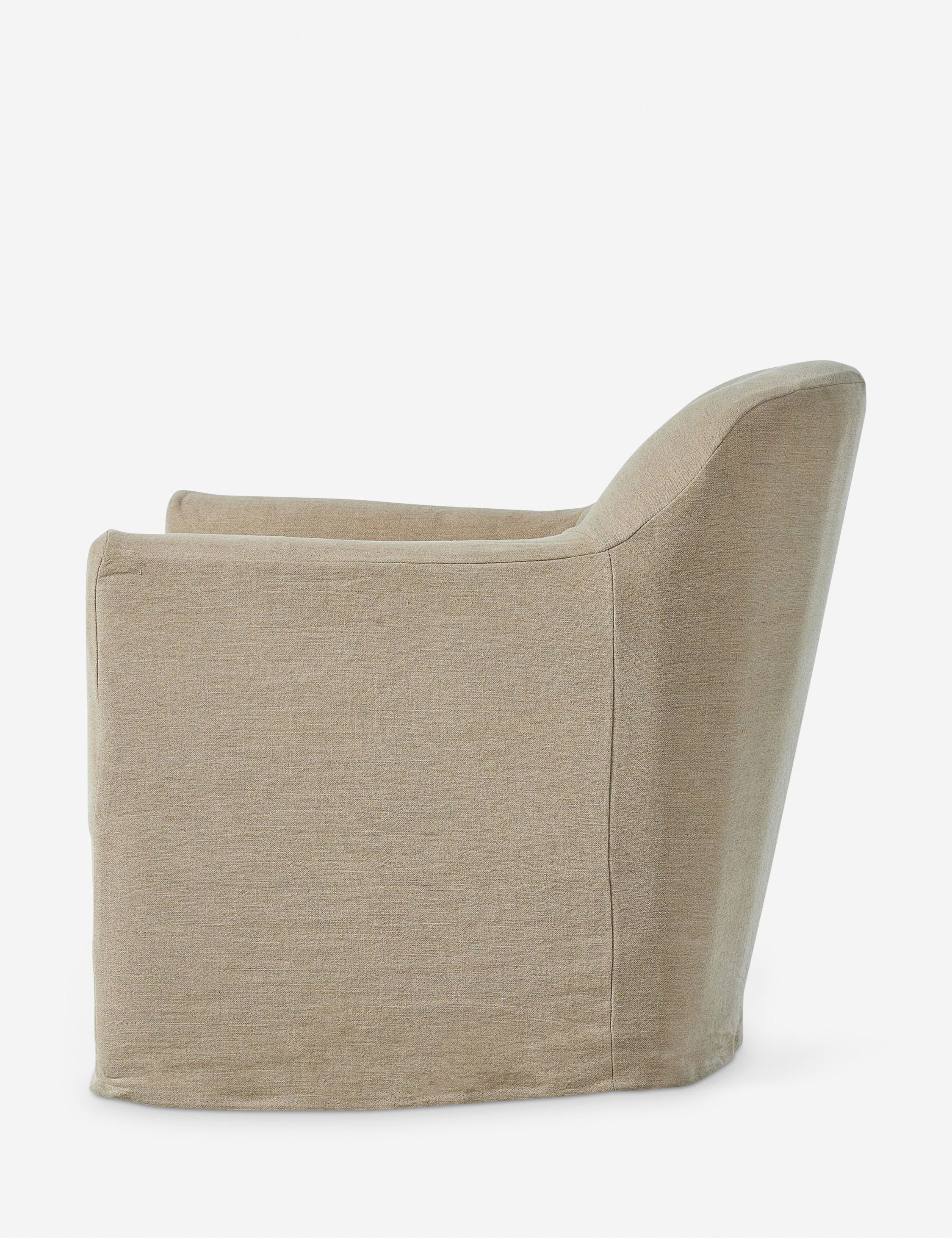 Luxe Swivel Chair | Slipcovered, Modern Accent Design