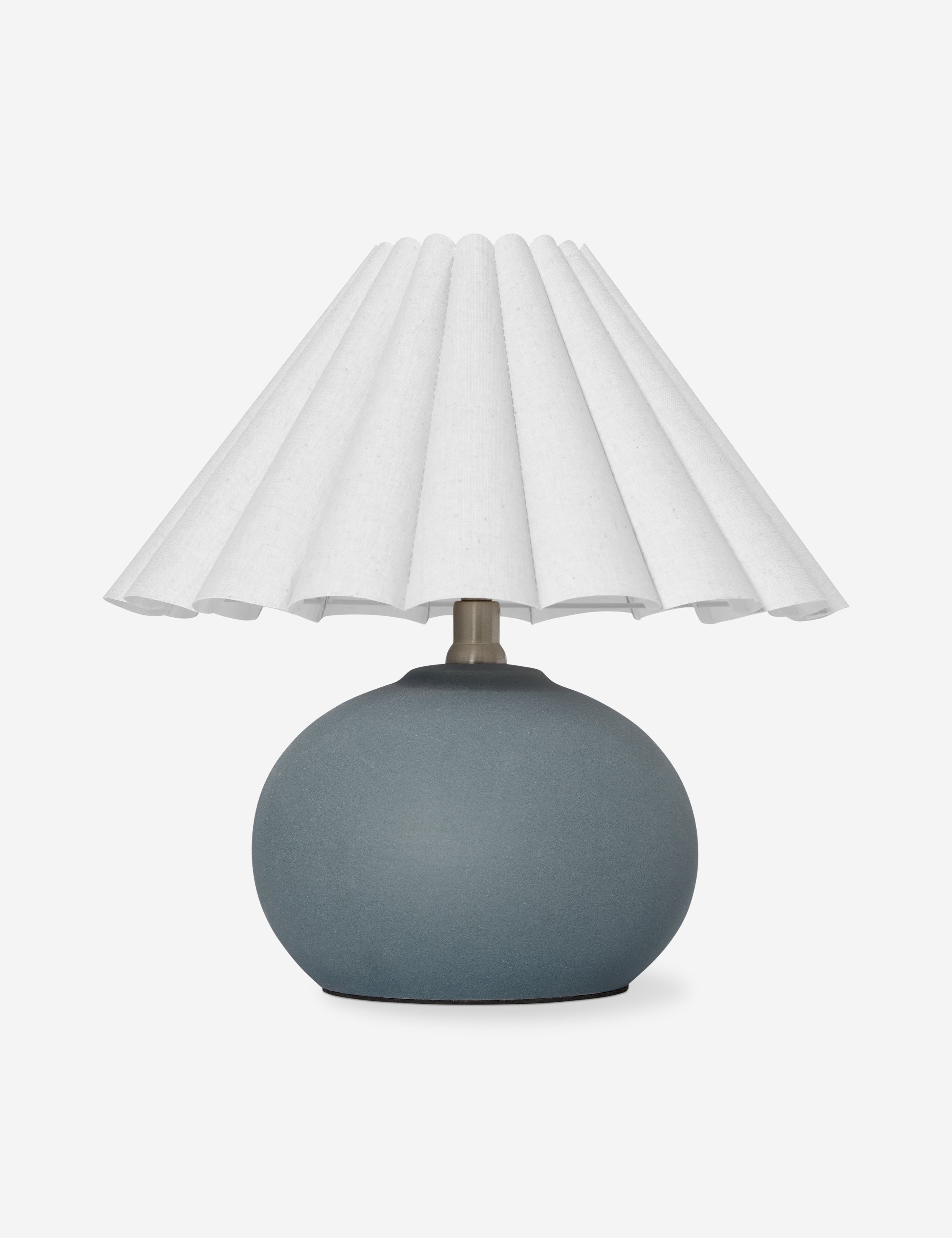 Luna Table Lamp | Pleated Shade, Round Ceramic Body
