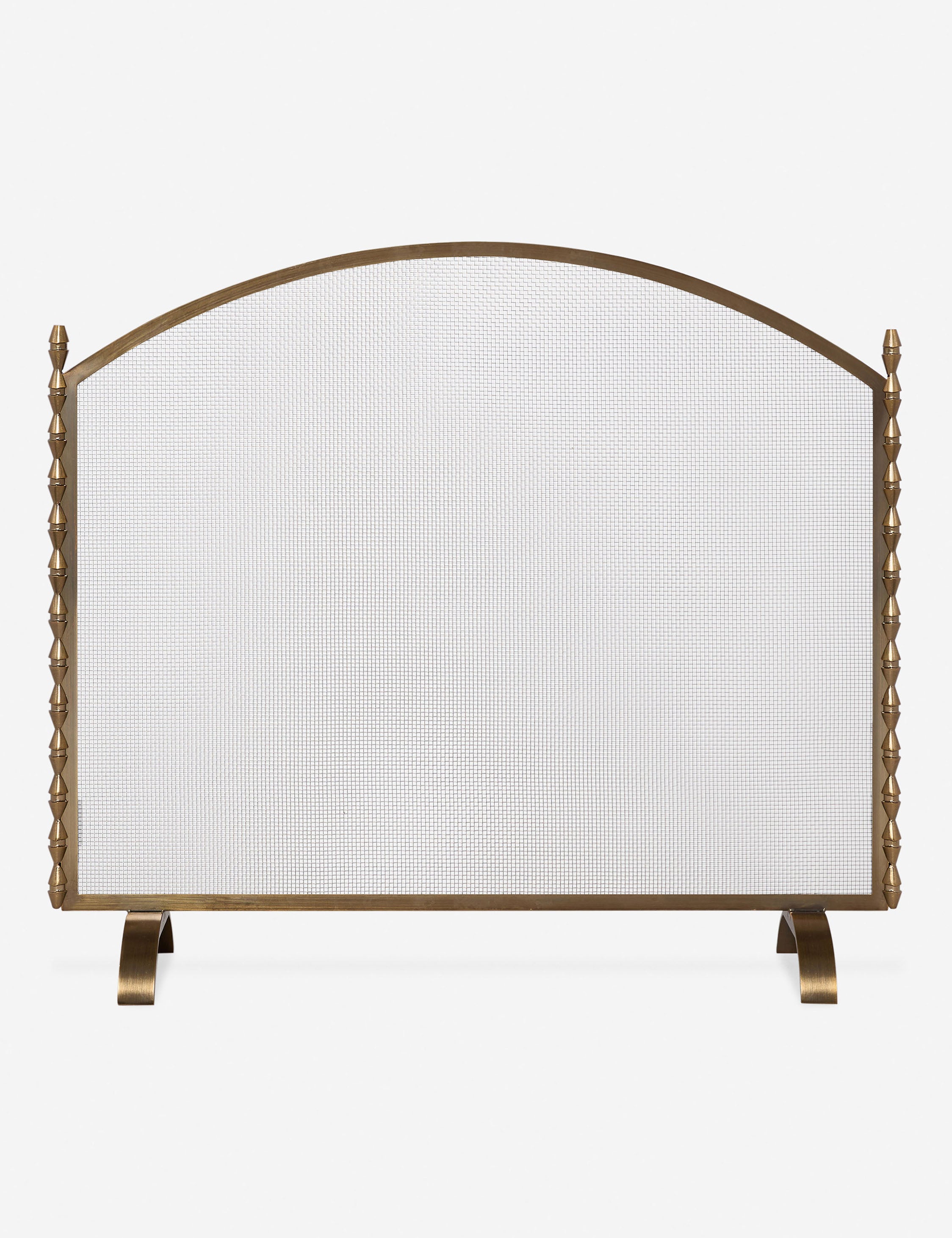 Topia Brass Fireplace Screen | Whimsical Design, Handcrafted Details