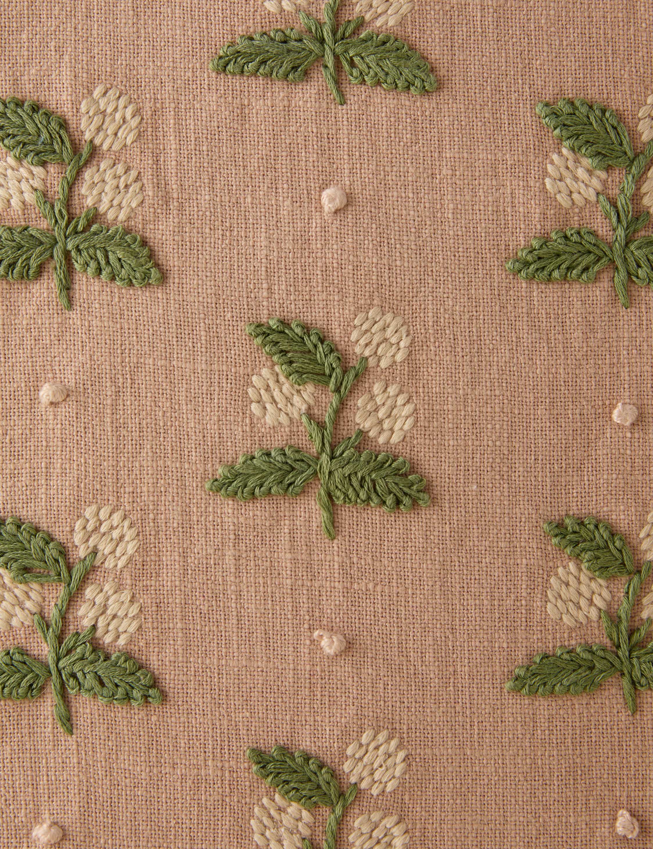 Mira Embroidered Pillow | Floral Design, Colorful Accent