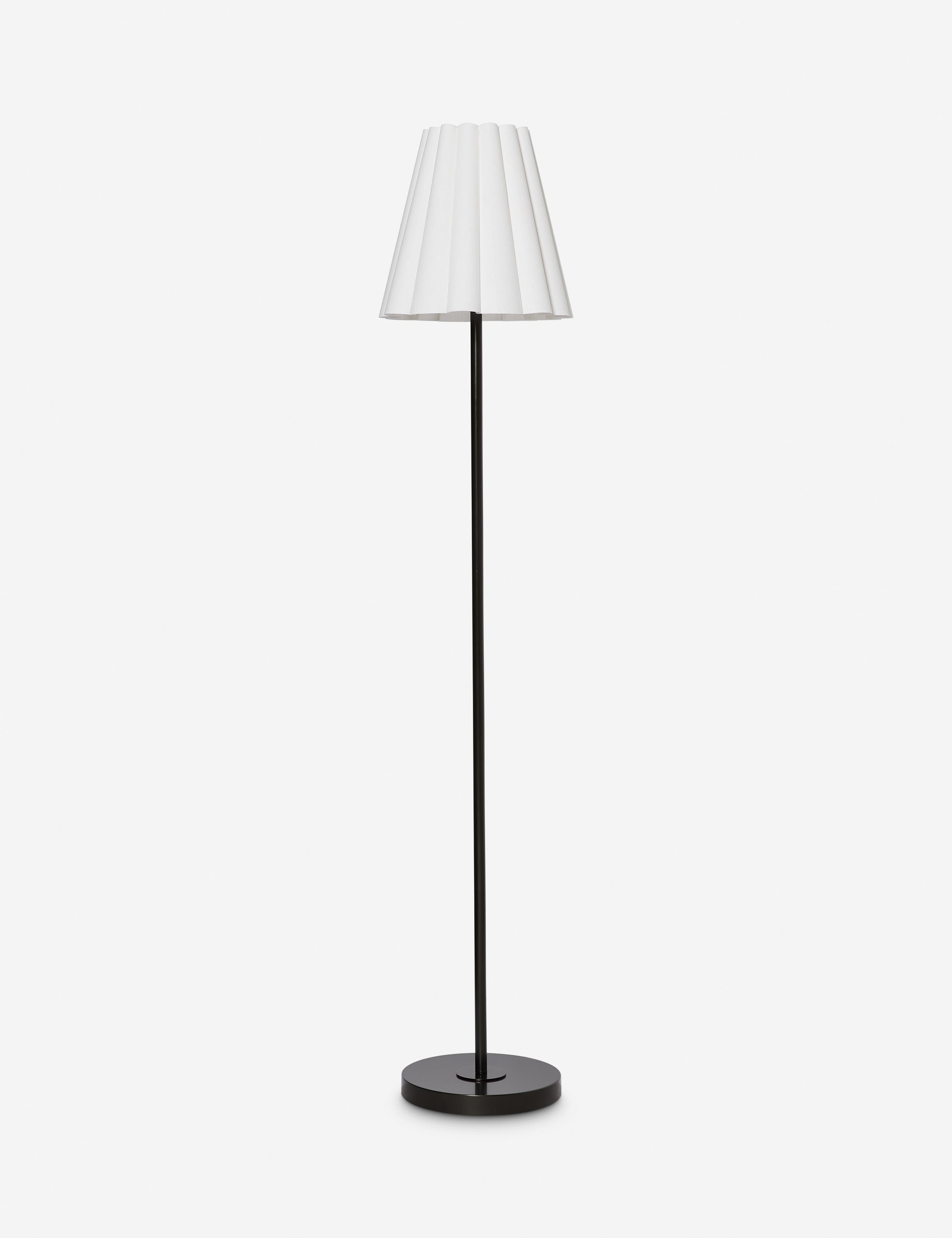 Mira Floor Lamp | Ruffled Shade, Chic Silhouette