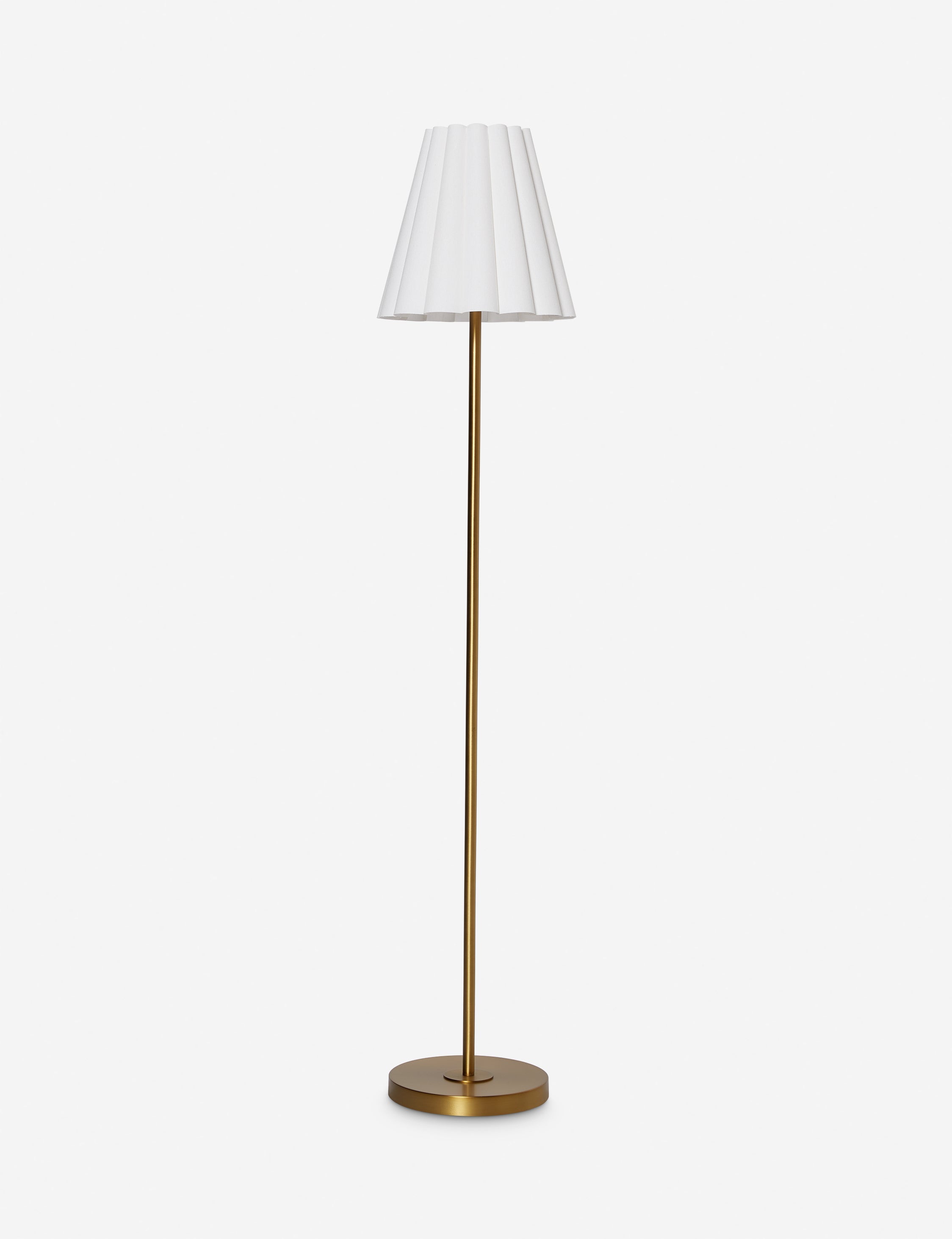 Mira Floor Lamp | Ruffled Shade, Chic Silhouette