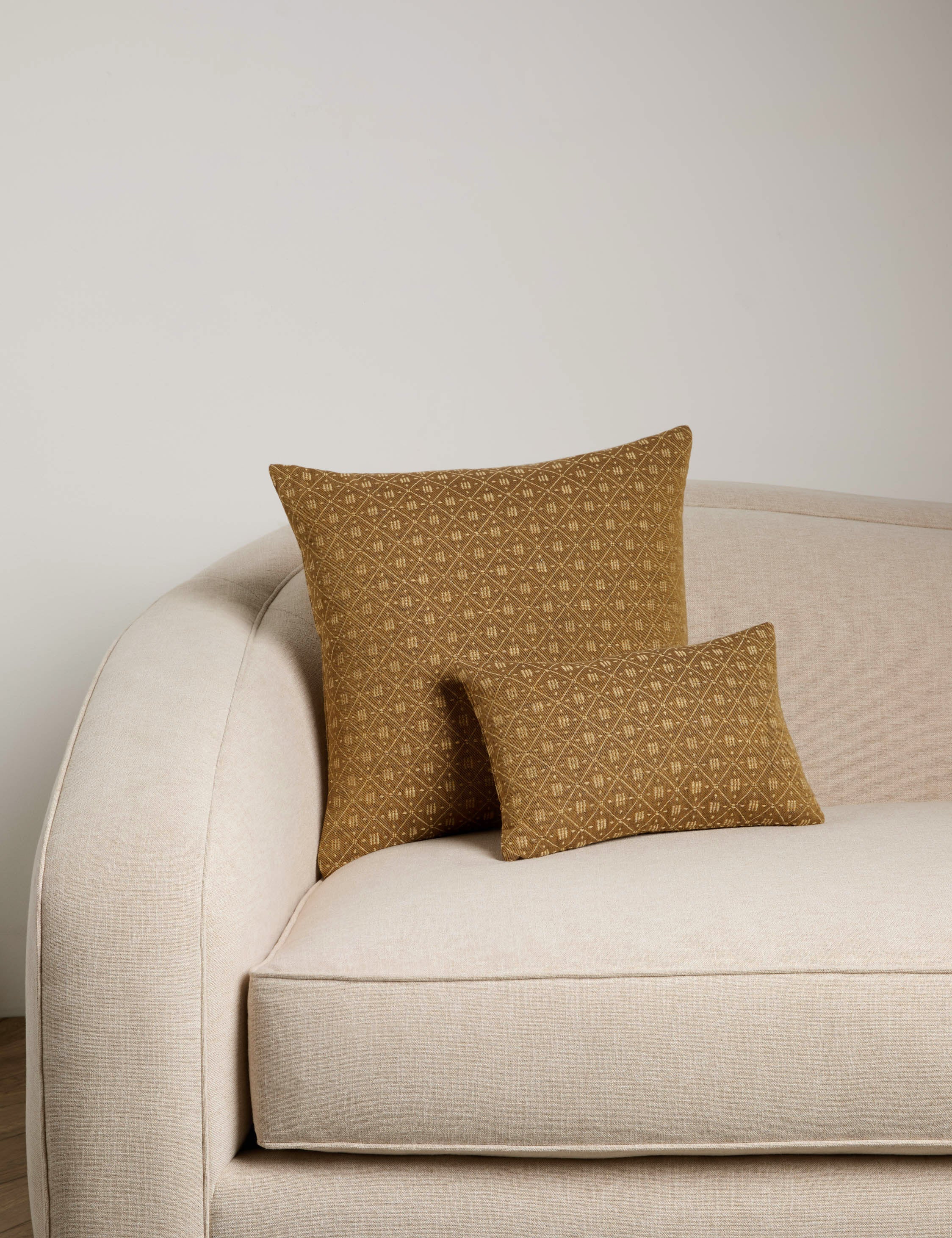Mira Jacquard Pillow Cover | Subtle Lattice Pattern, Tailored Texture