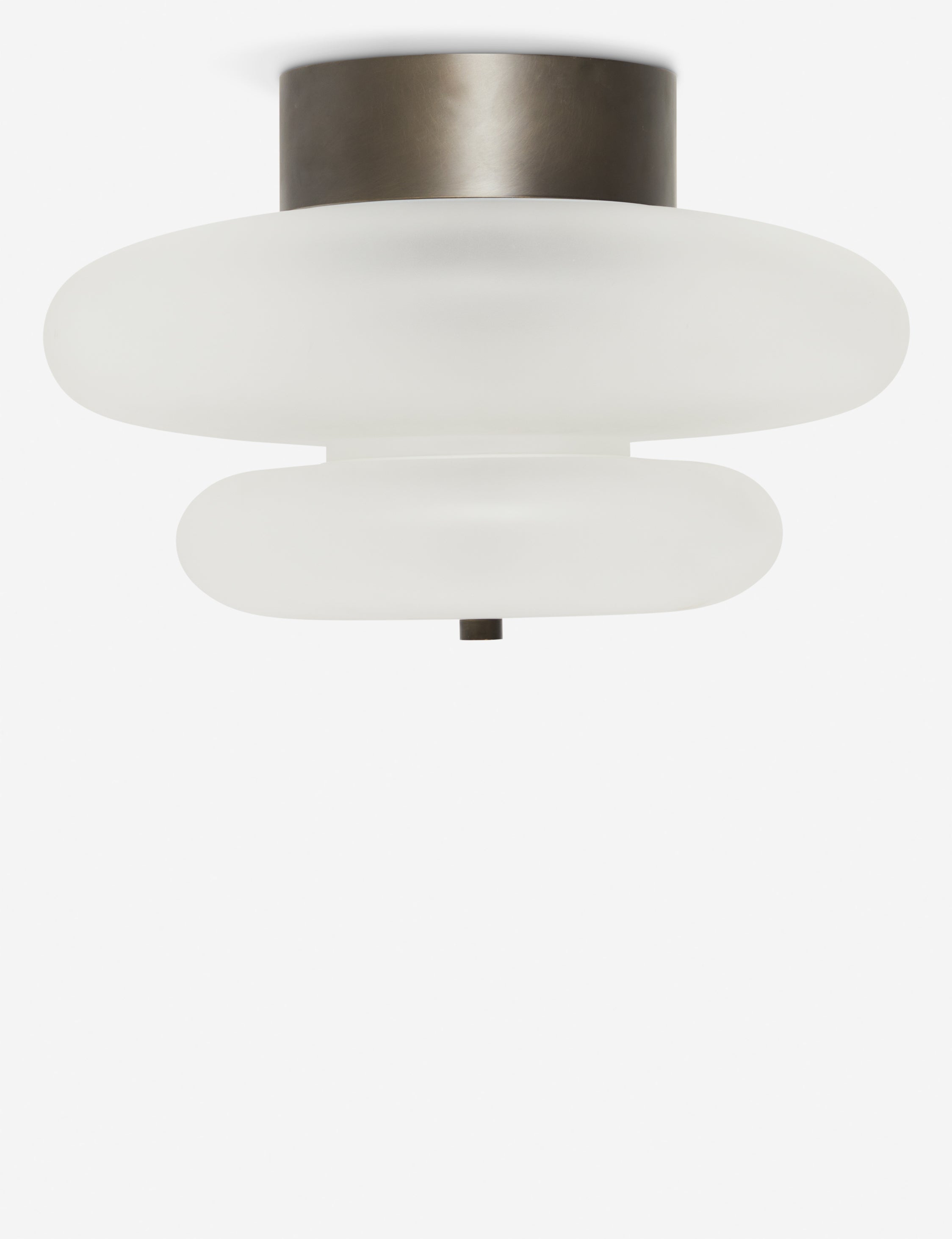 Mira Flush Mount Light | Soft Lines, Frosted Glass Shade
