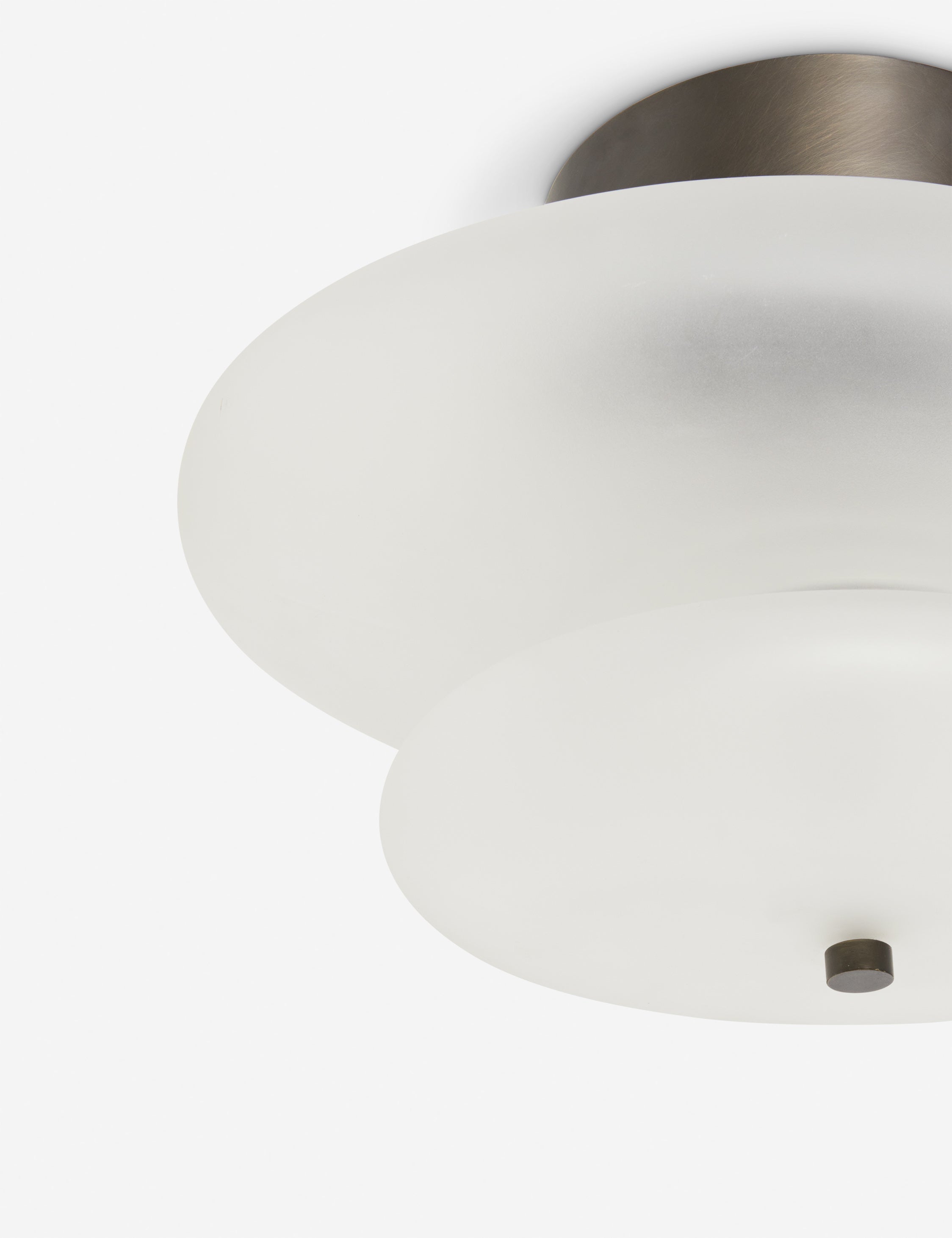 Mira Flush Mount Light | Soft Lines, Frosted Glass Shade