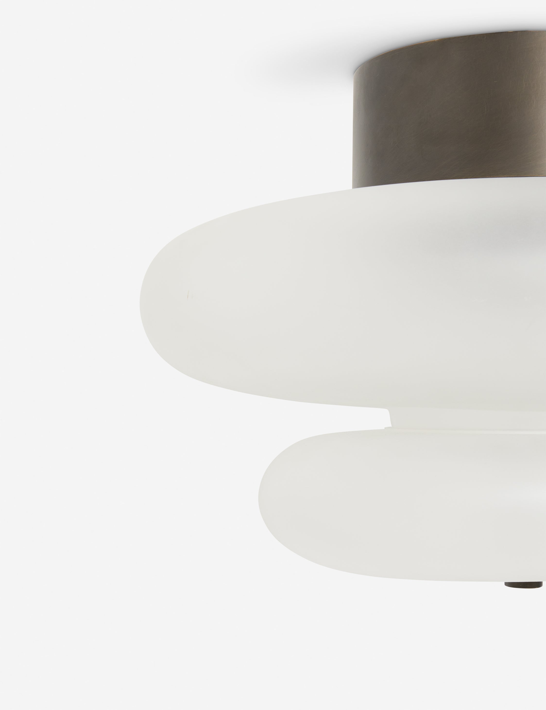 Mira Flush Mount Light | Soft Lines, Frosted Glass Shade
