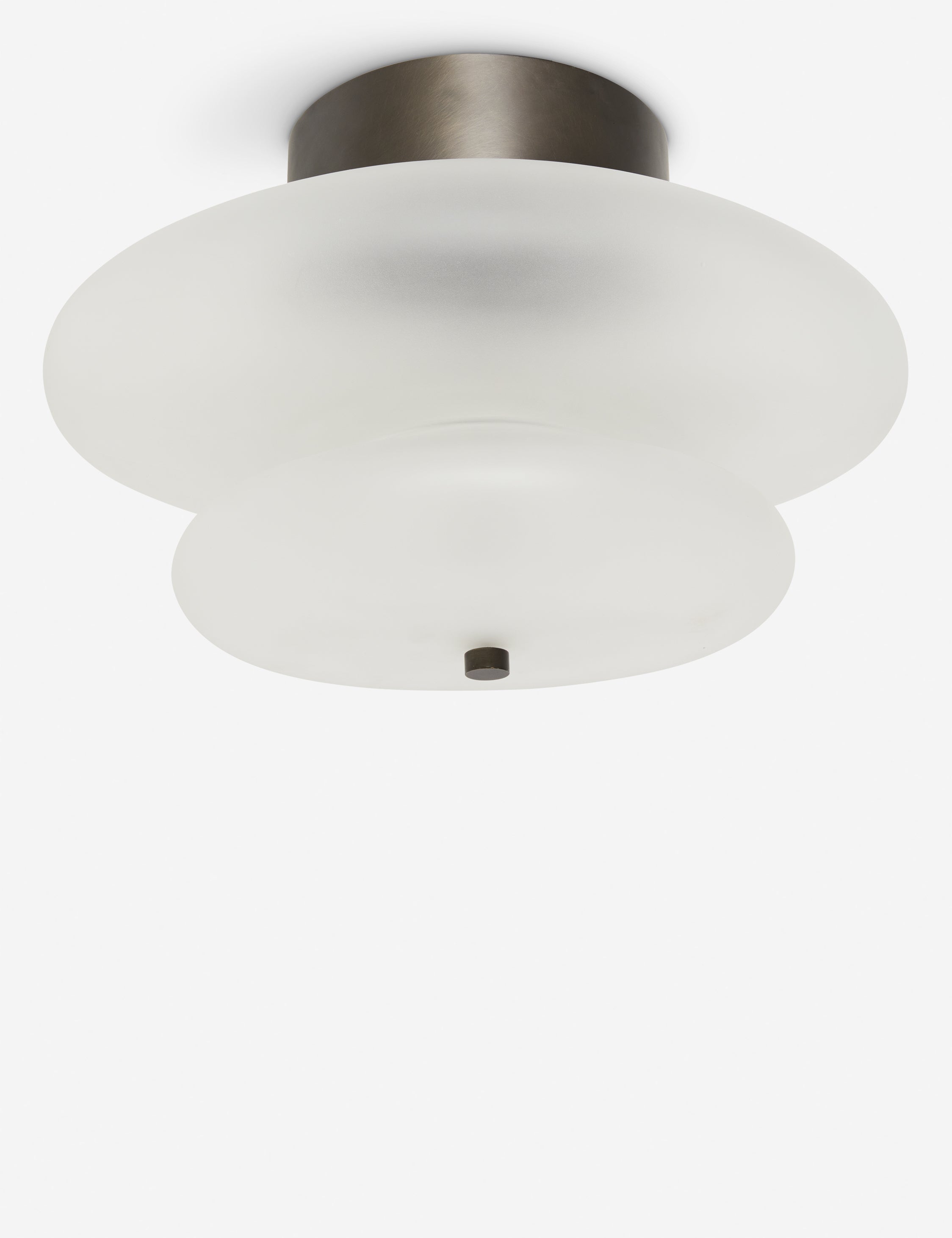 Mira Flush Mount Light | Soft Lines, Frosted Glass Shade