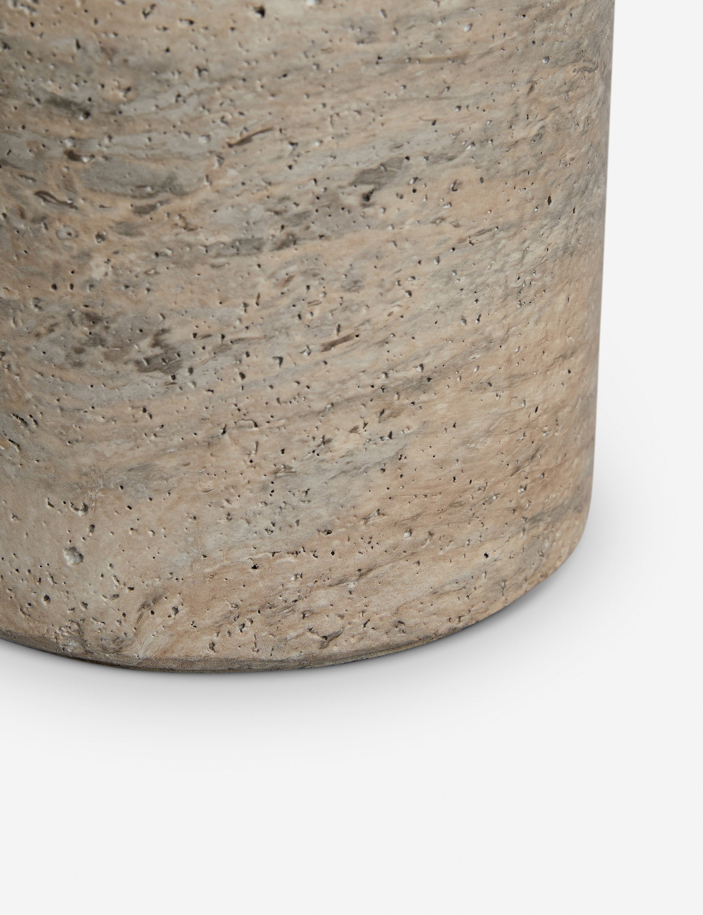 Mira Drink Table | Travertine-Like Finish, Indoor/Outdoor Use