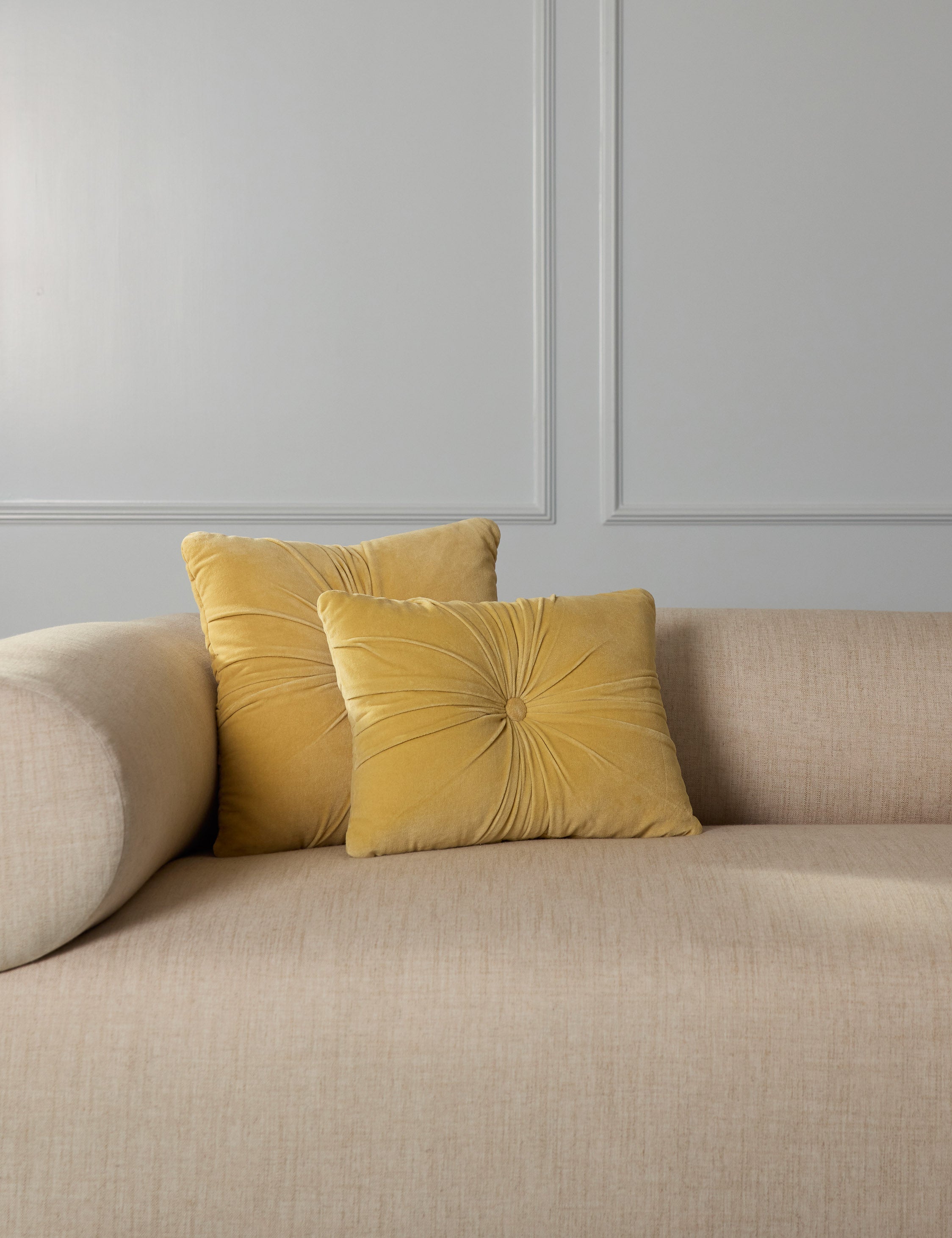 Milo Velvet Pillow | Button-Tufted, Luxurious Design