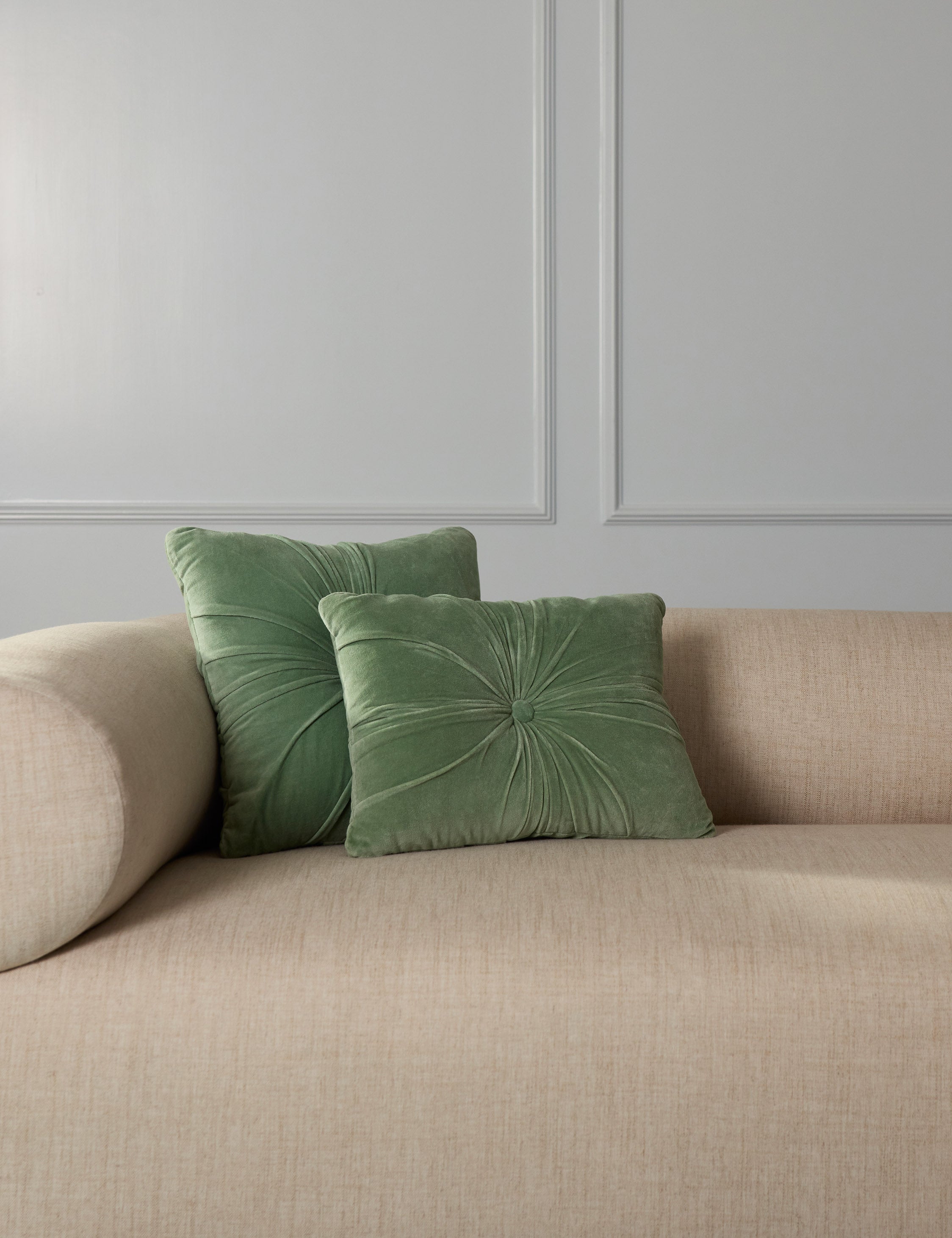 Milo Velvet Pillow | Button-Tufted Design, Chic Accent