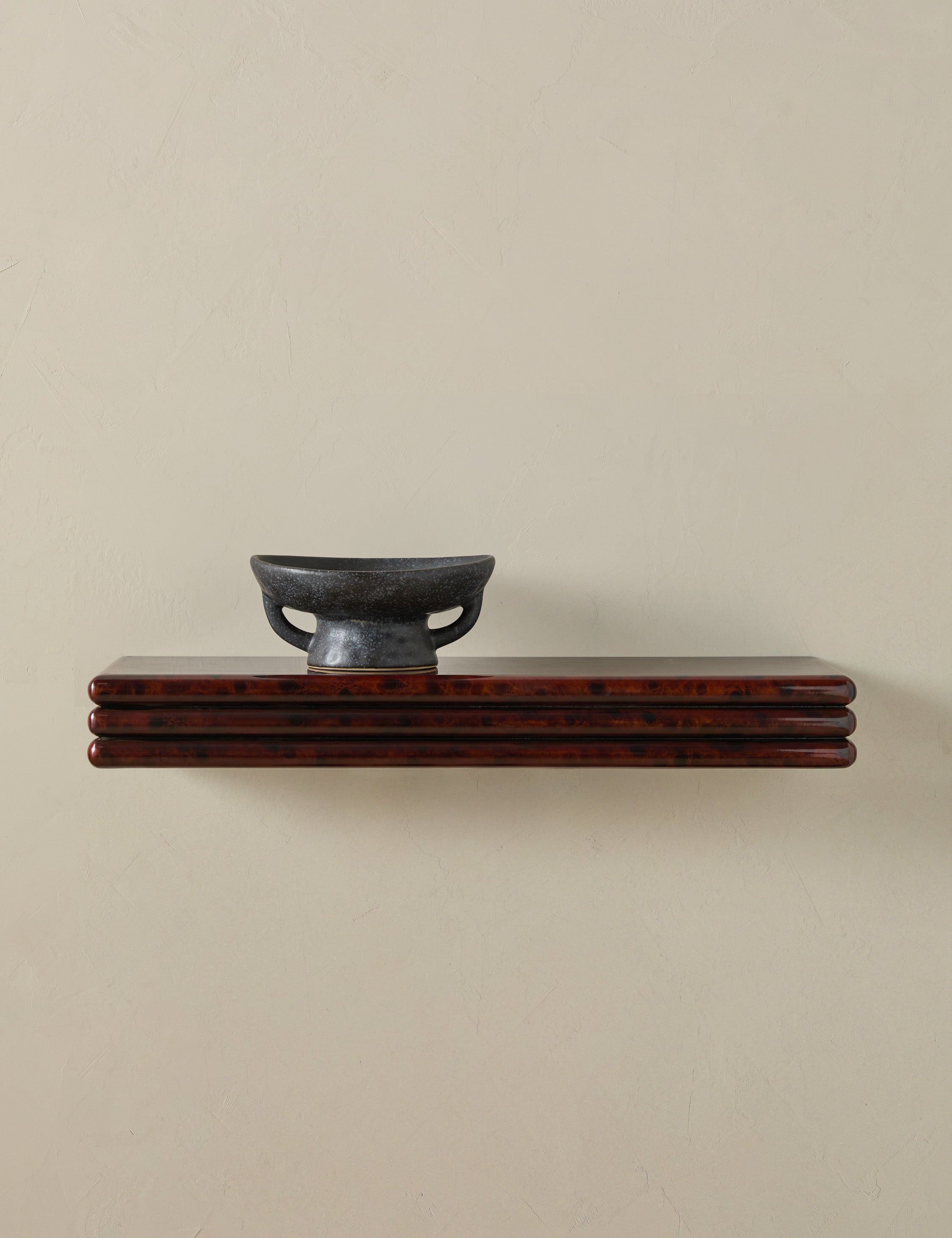 Milo Wall Shelf | Sculpted Edge, Richly Finished Surface