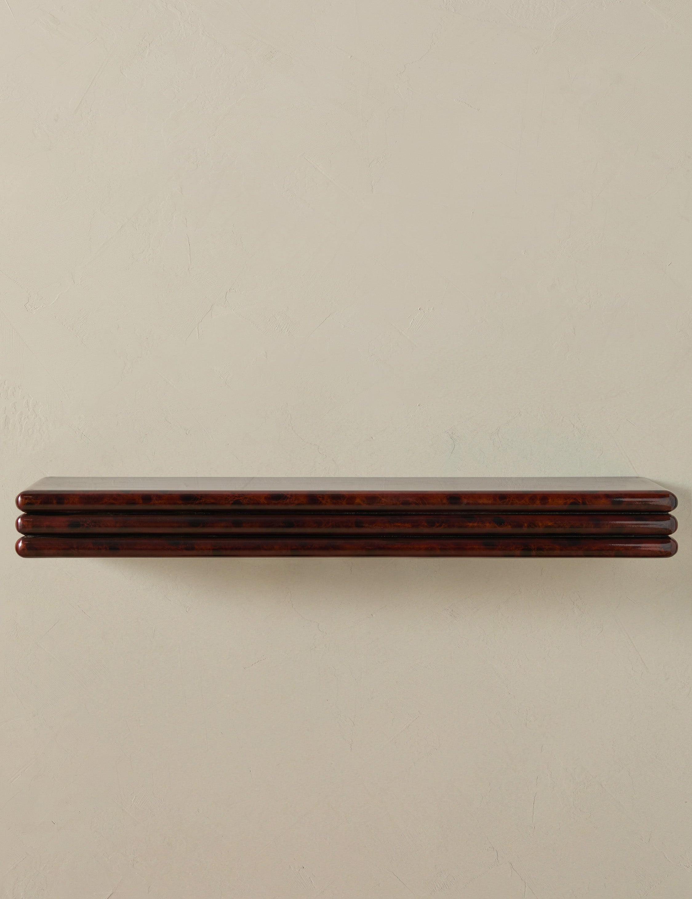 Milo Wall Shelf | Sculpted Edge, Richly Finished Surface